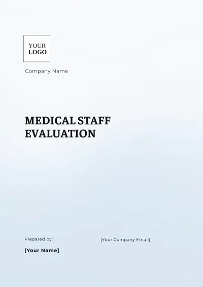 Free Medical Staff Evaluation Template to Edit Online