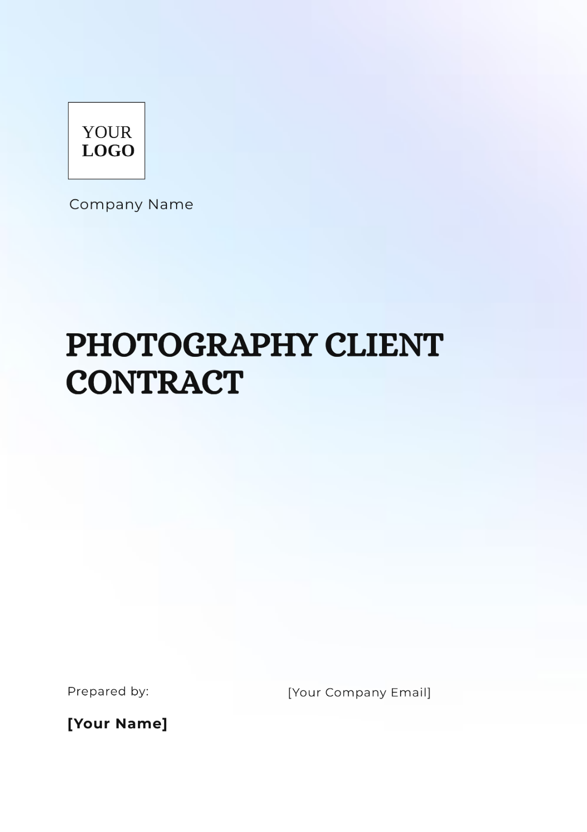 Photography Client Contract Template - Edit Online & Download