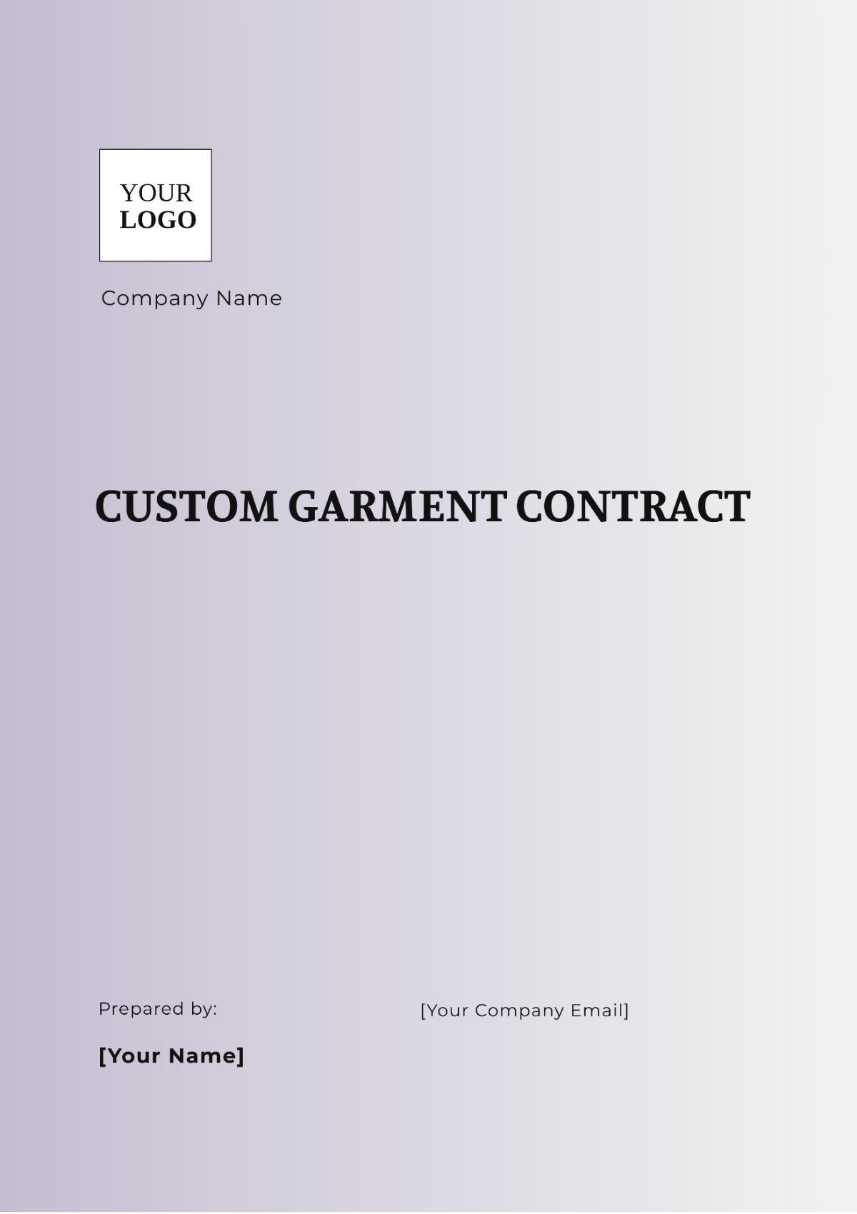 Custom Garment Contract Template - Edit Online & Download