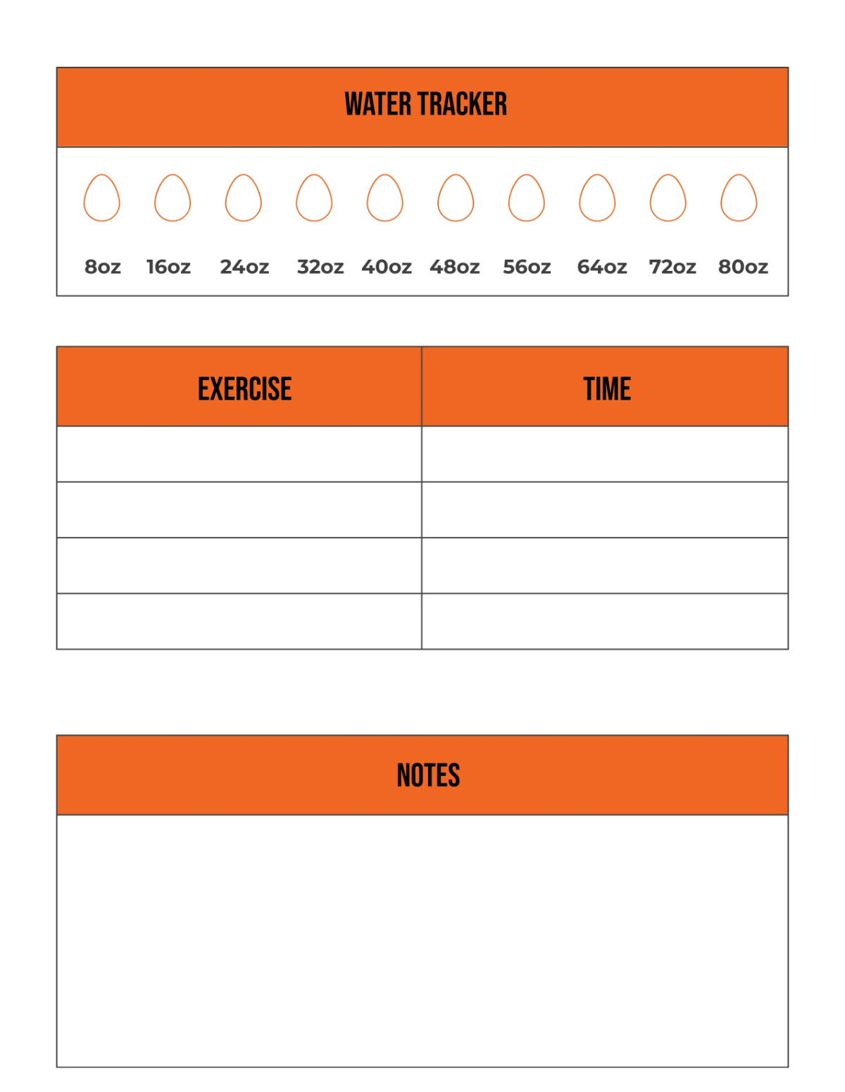 Free Gym Daily Planner Template to Edit Online