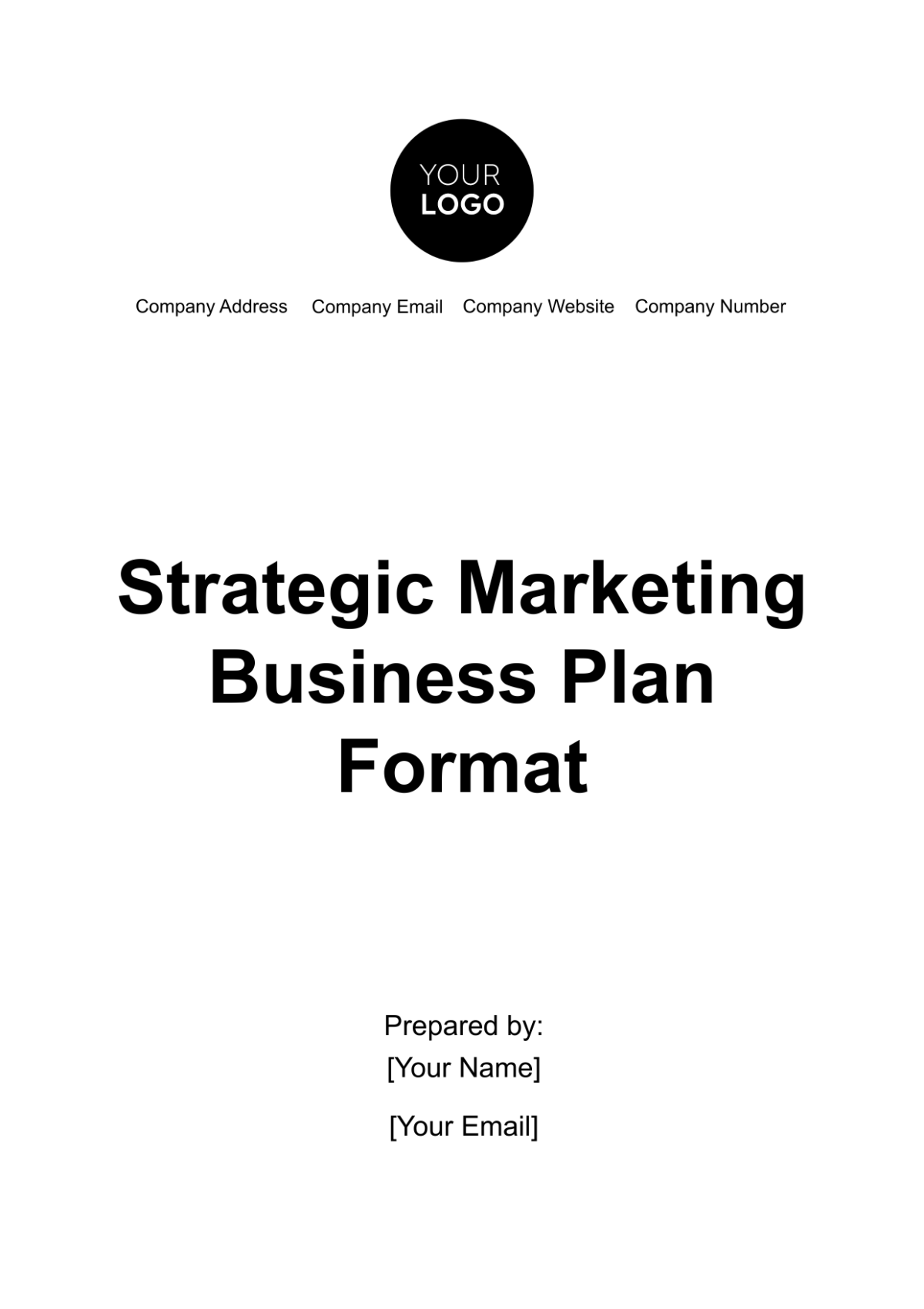 Strategic Marketing Business Plan Format Template - Edit Online & Download