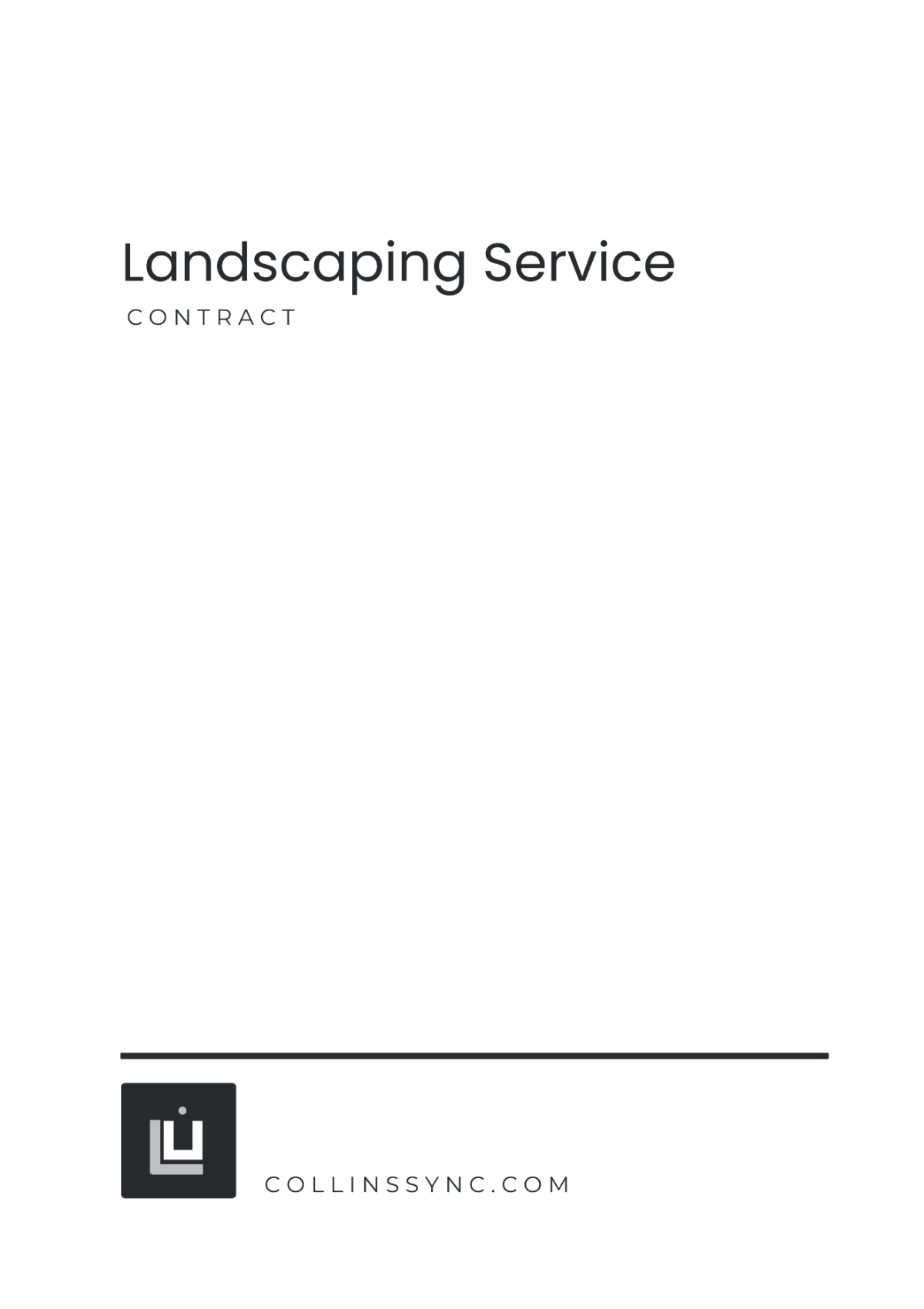 Landscaping Service Contract Template - Edit Online & Download