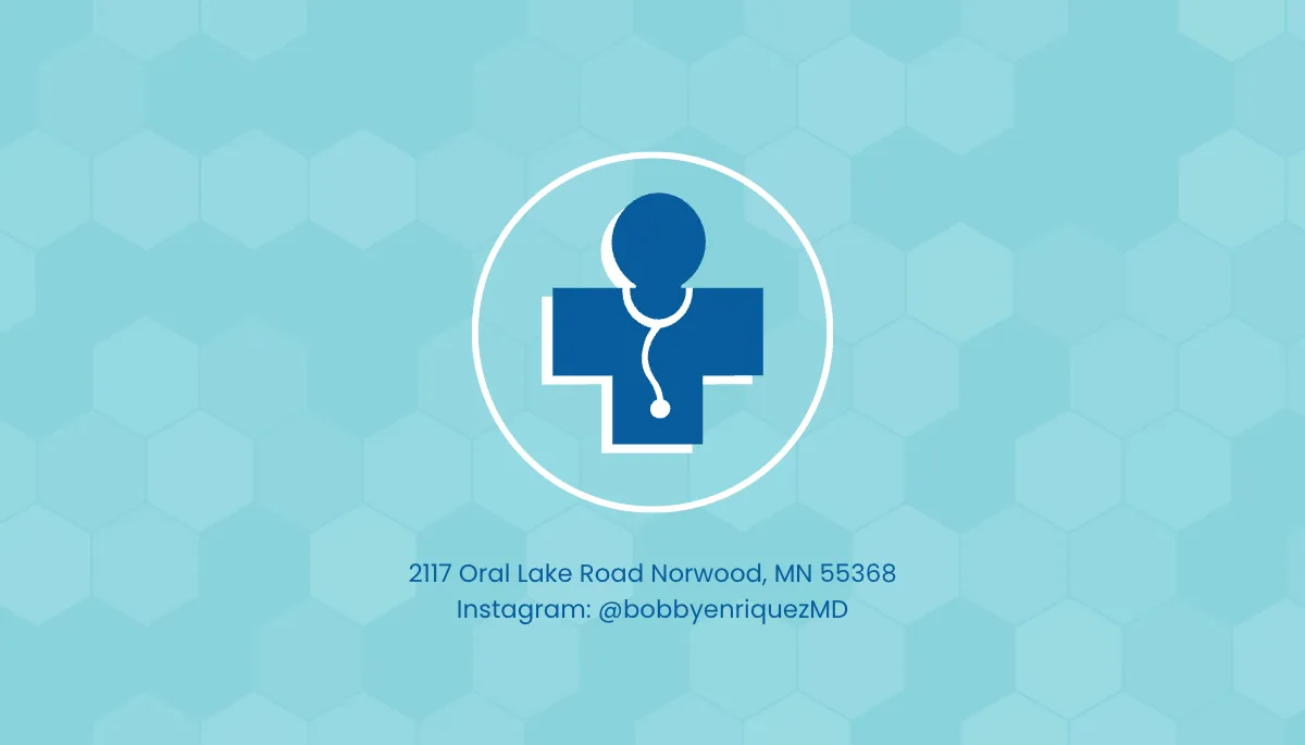 Free Modern Doctor Business Card Template to Edit Online