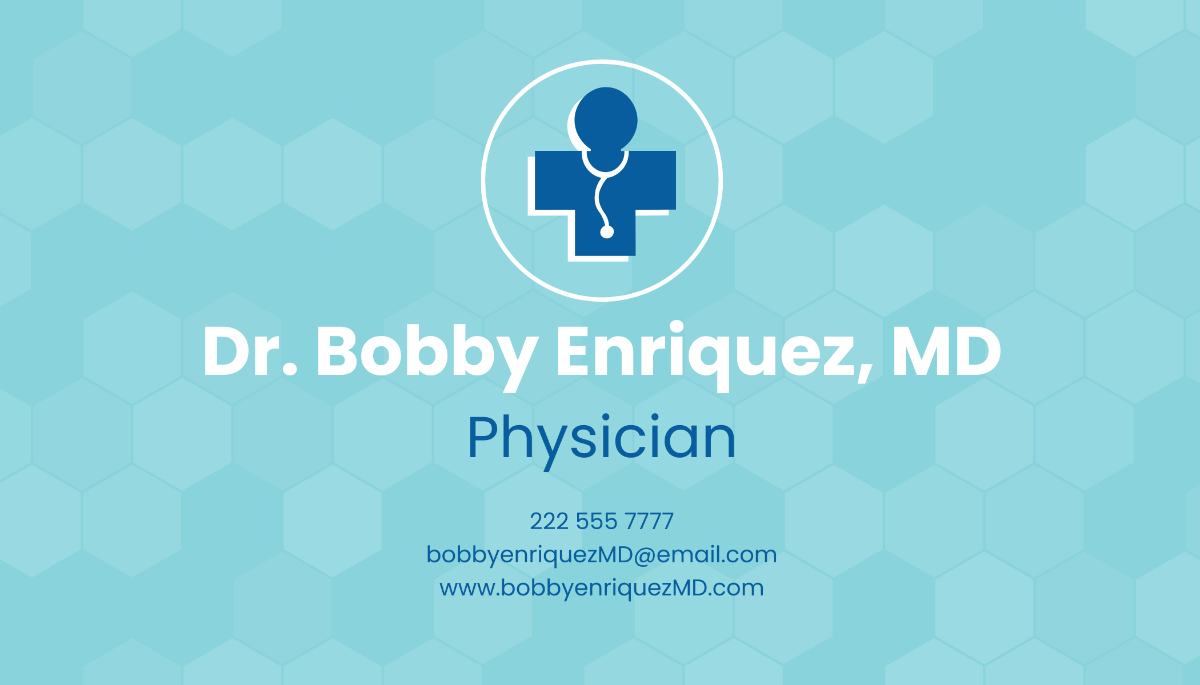 Modern Doctor Business Card Template - Edit Online & Download