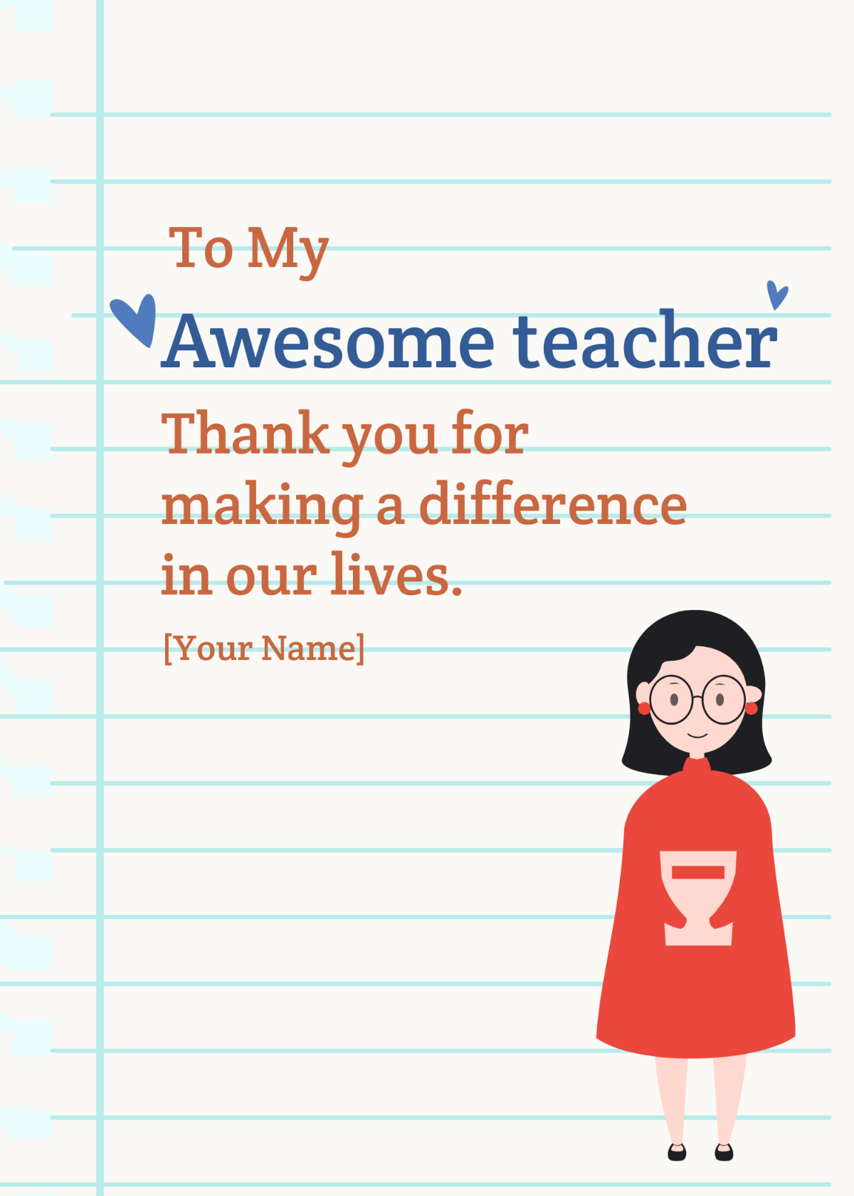 Happy Teachers Day Greeting Card Template - Edit Online & Download