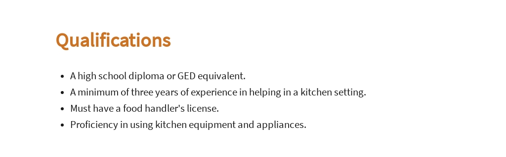 Free Cook Helper Job AD/Description Template 5.jpe