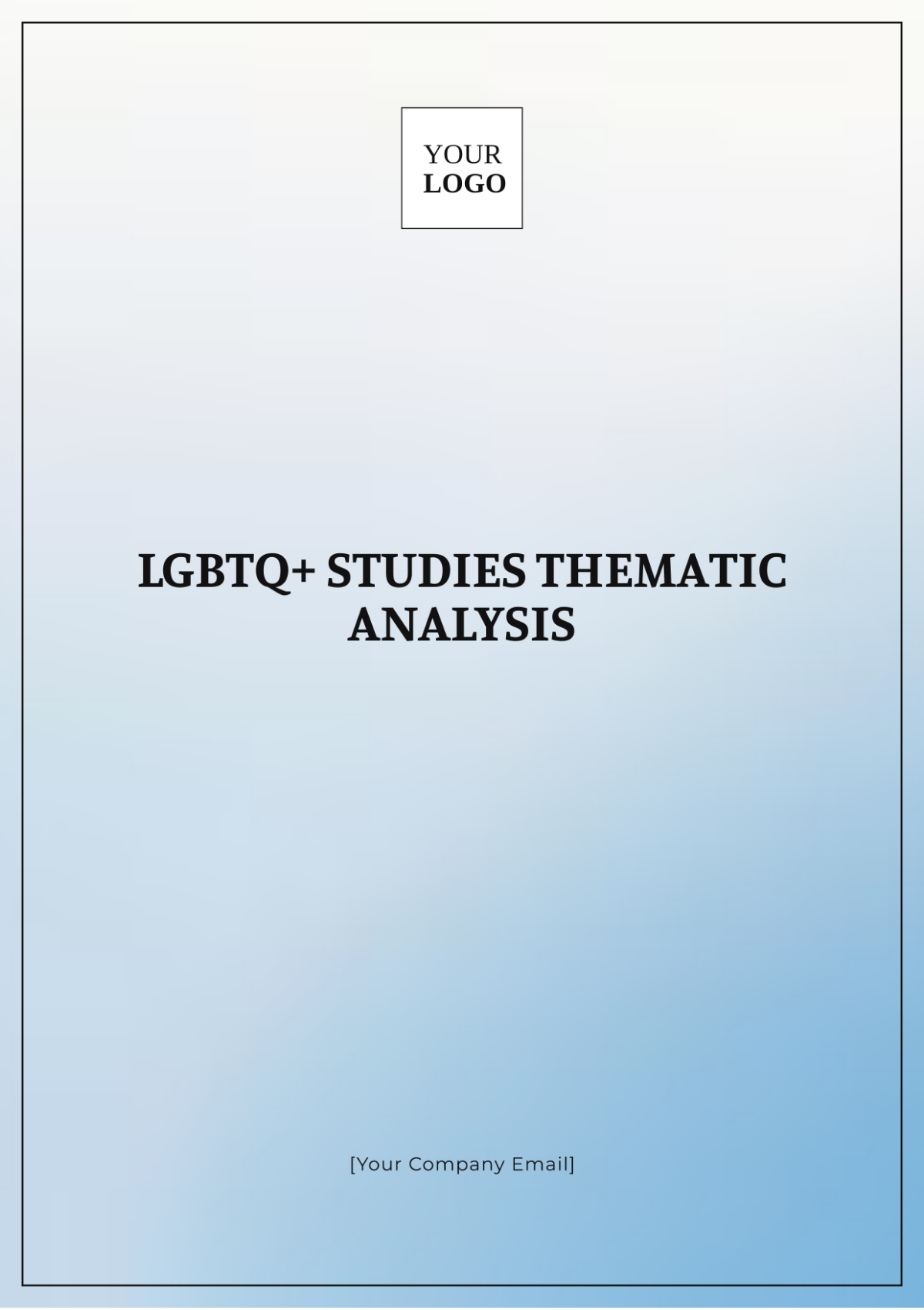 LGBTQ+ Studies Thematic Analysis Template