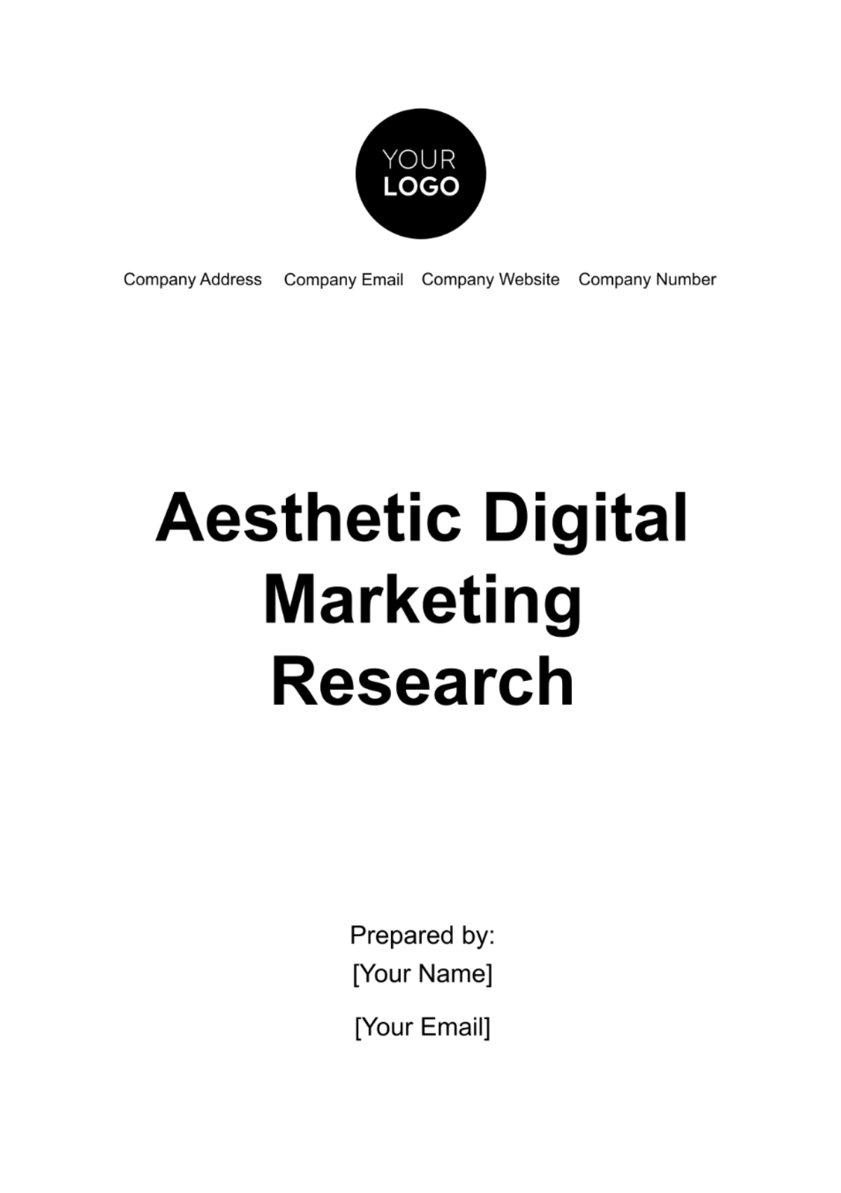 Aesthetic Digital Marketing Research Template - Edit Online & Download