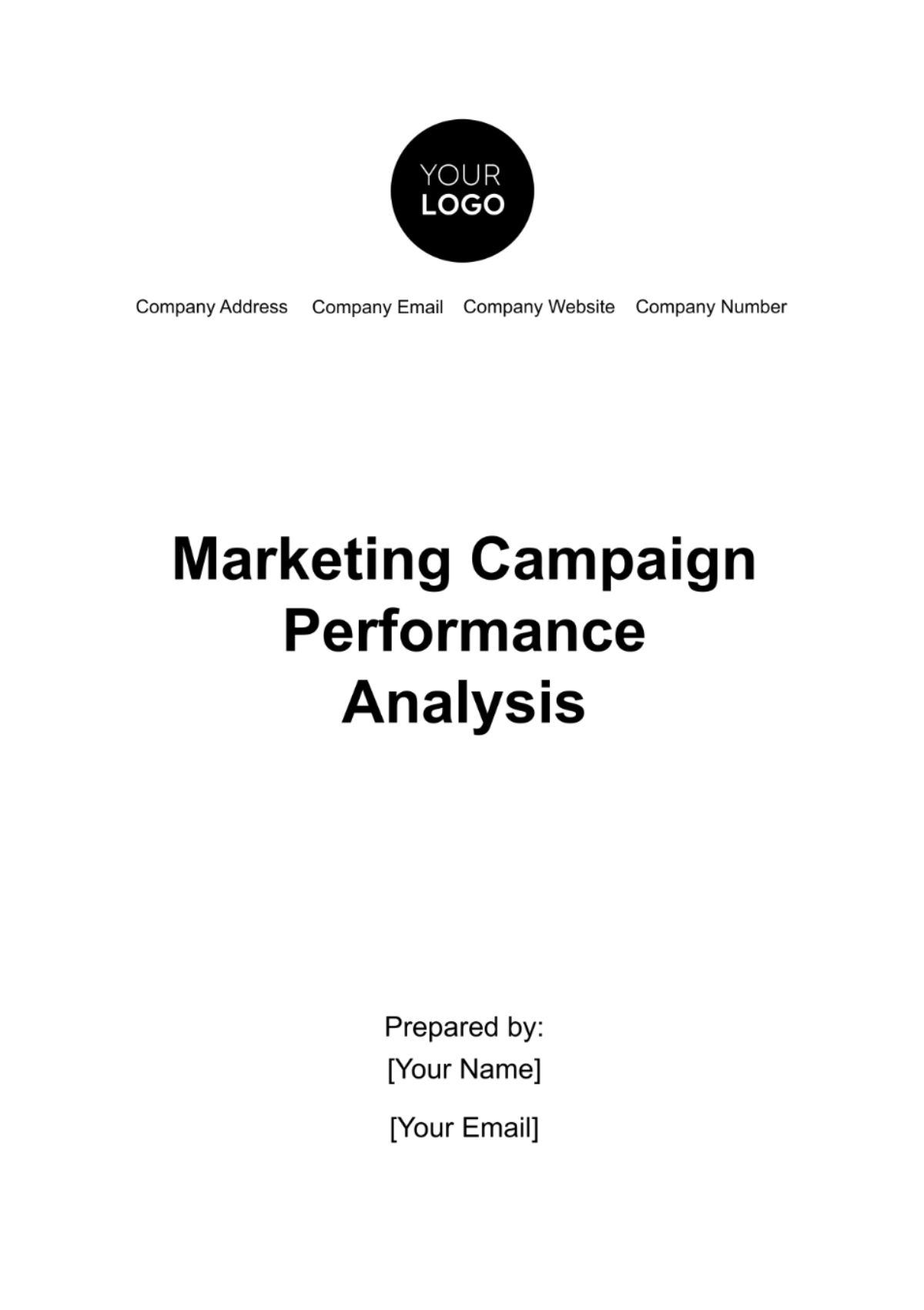 Marketing Campaign Performance Analysis Template - Edit Online & Download