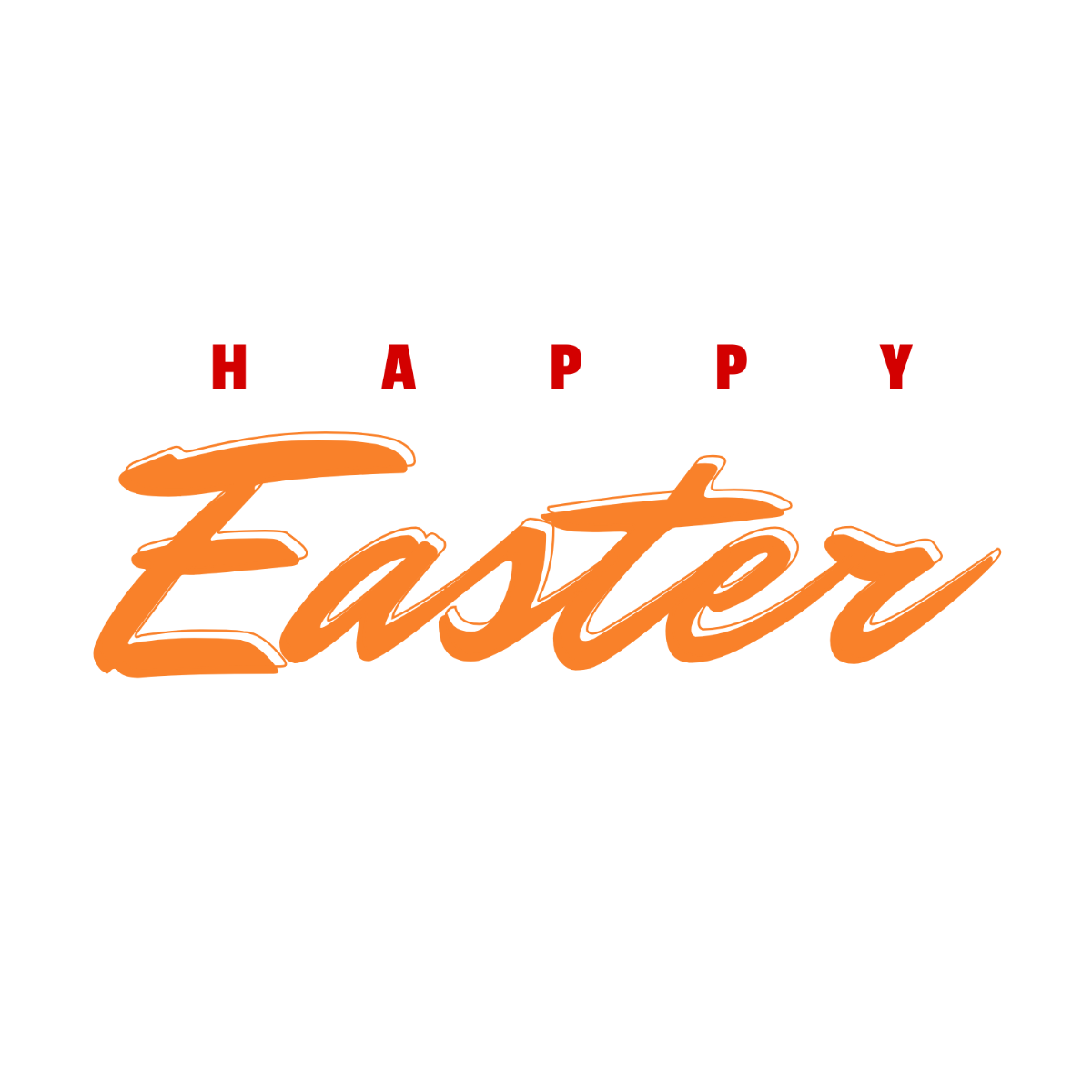 Bold Happy Easter Text - Edit Online | Template.net