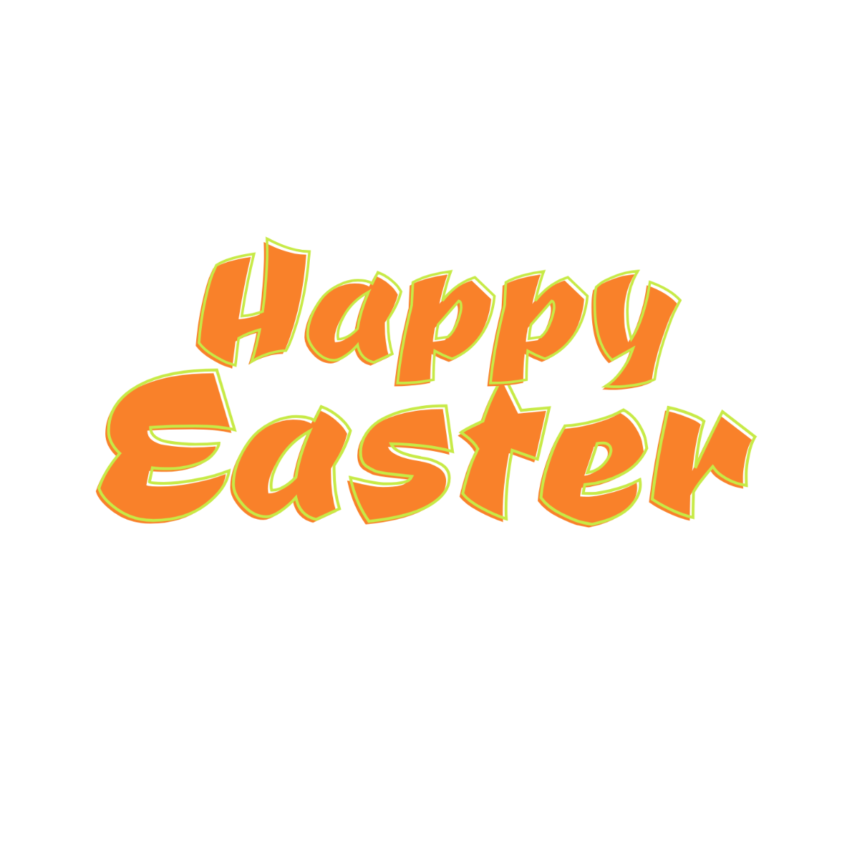 Minimalist Happy Easter Text - Edit Online | Template.net