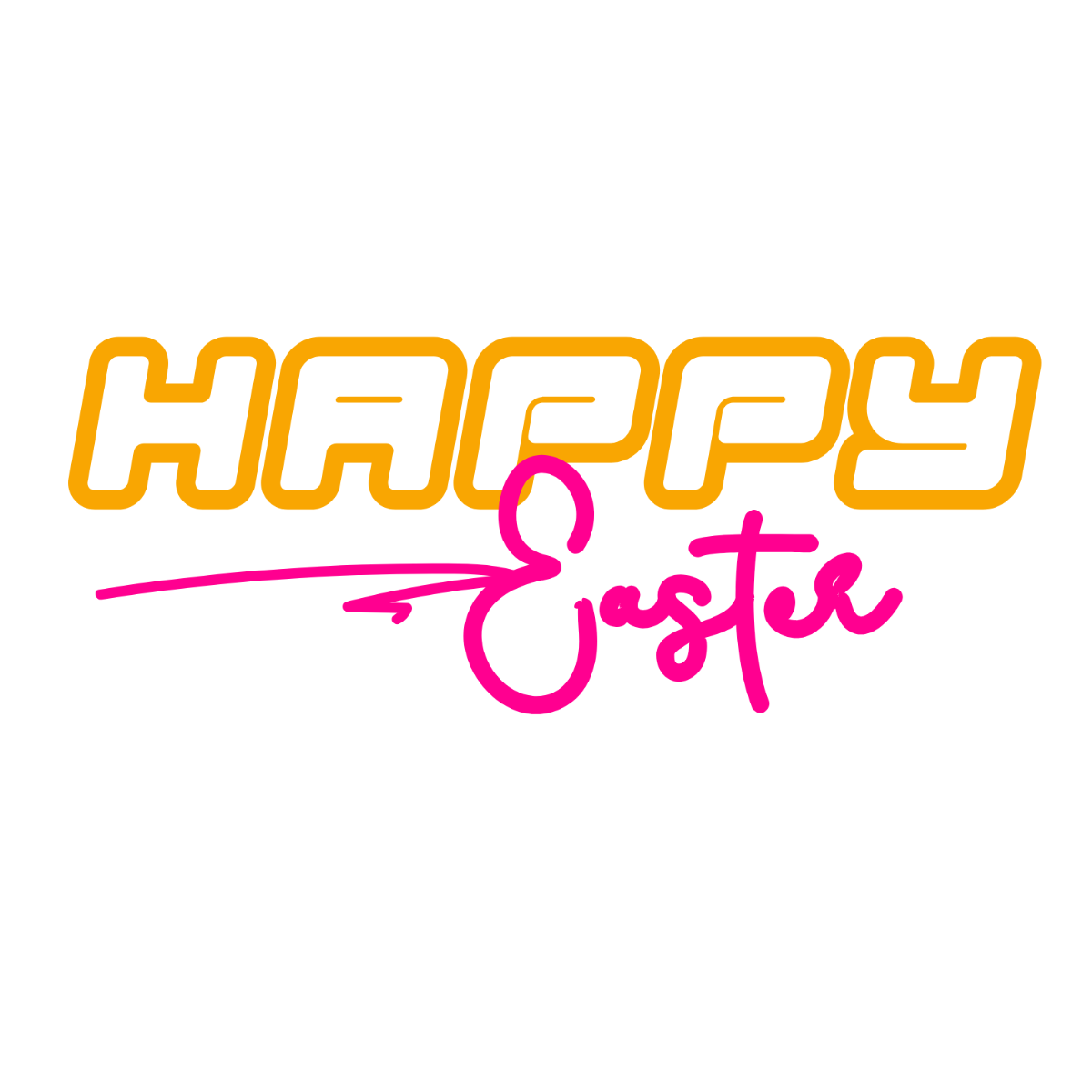 Whimsical Happy Easter Text - Edit Online | Template.net