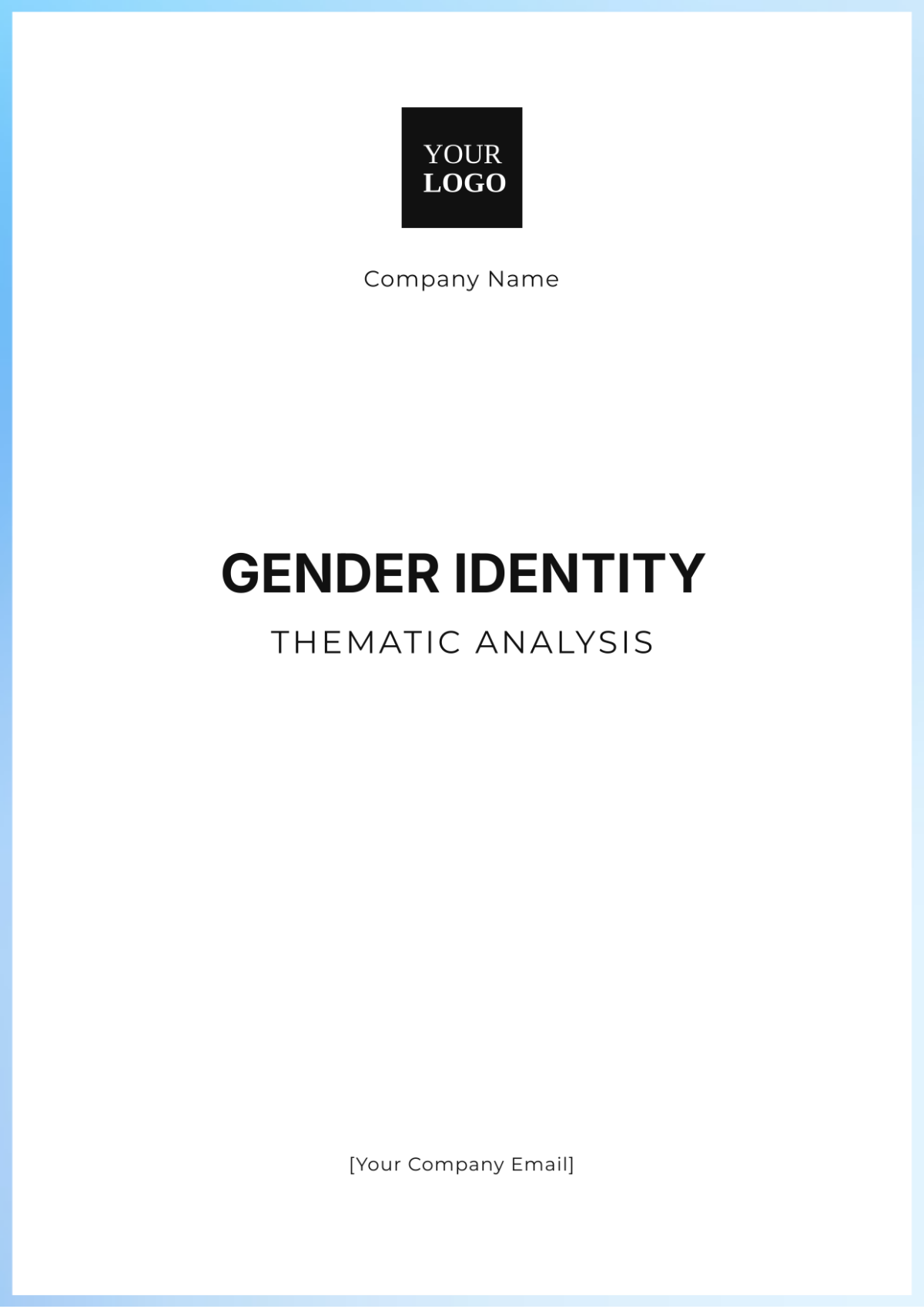 Gender Identity Thematic Analysis Template - Edit Online & Download