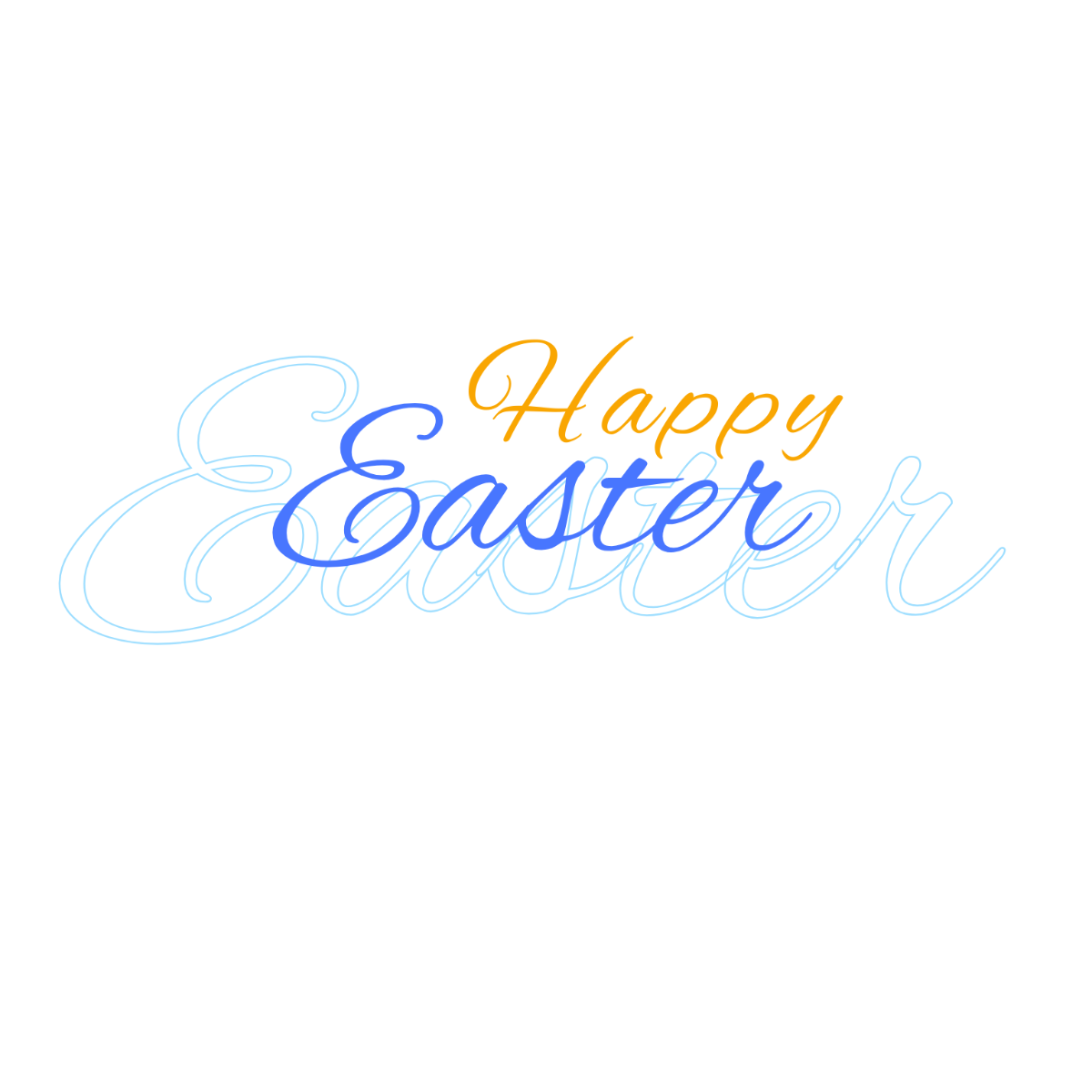 Handwritten Happy Easter Text - Edit Online | Template.net