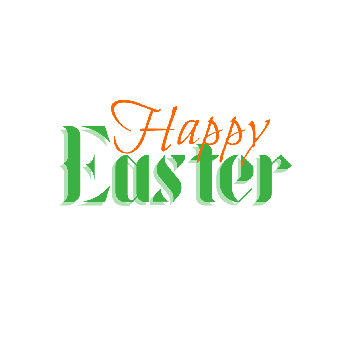 Classic Happy Easter Text - Edit Online | Template.net