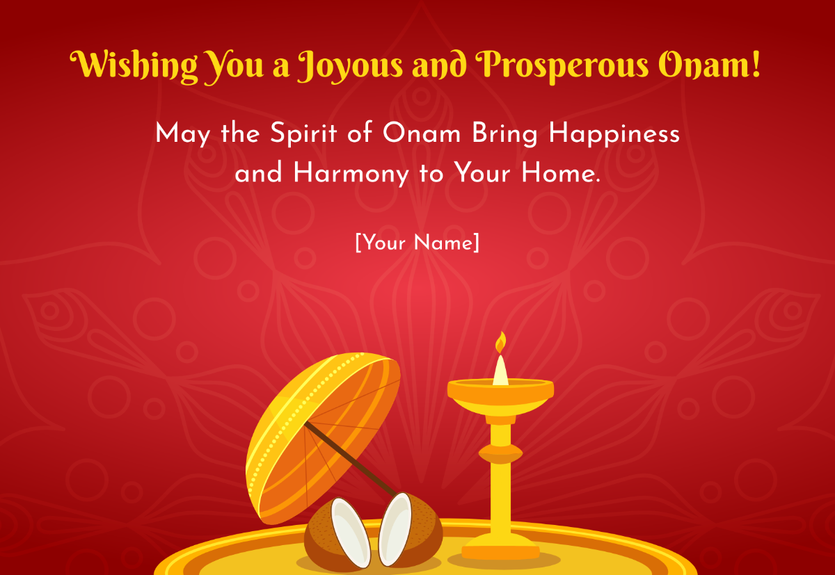 Onam Card Template - Edit Online & Download