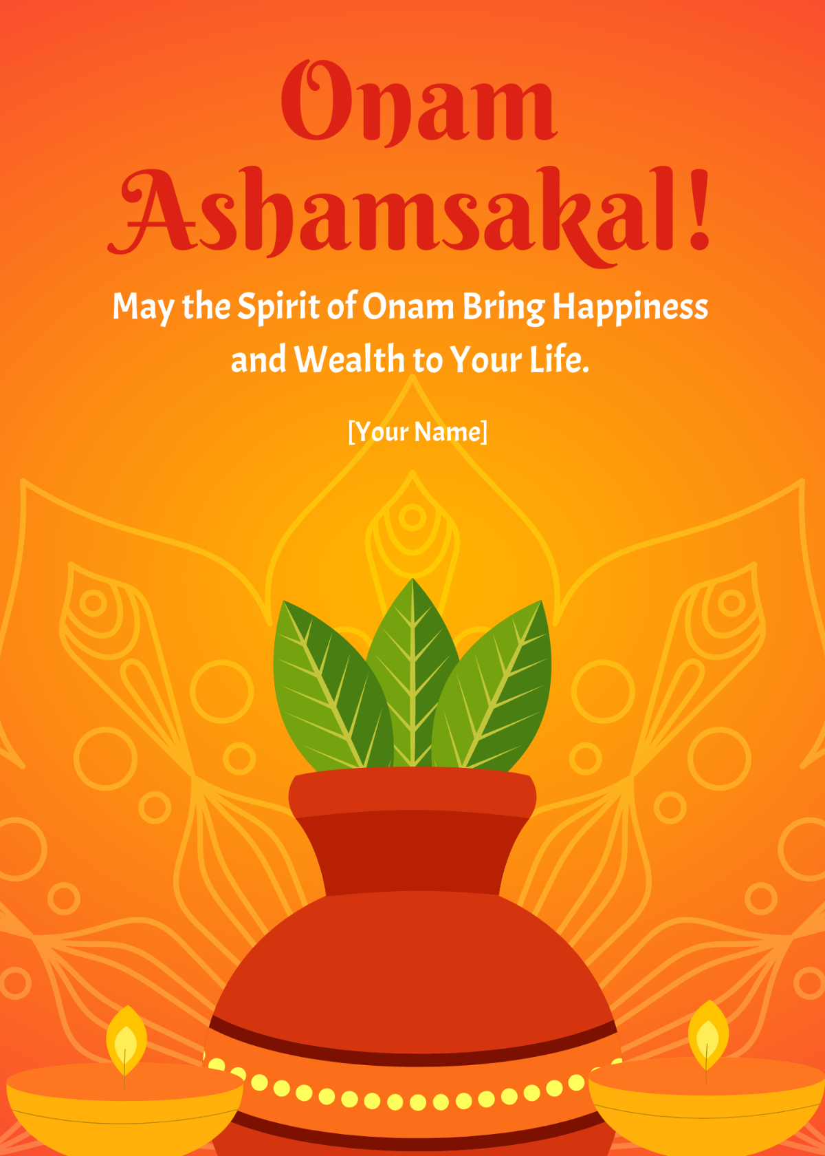 Onam Greeting Card Template - Edit Online & Download