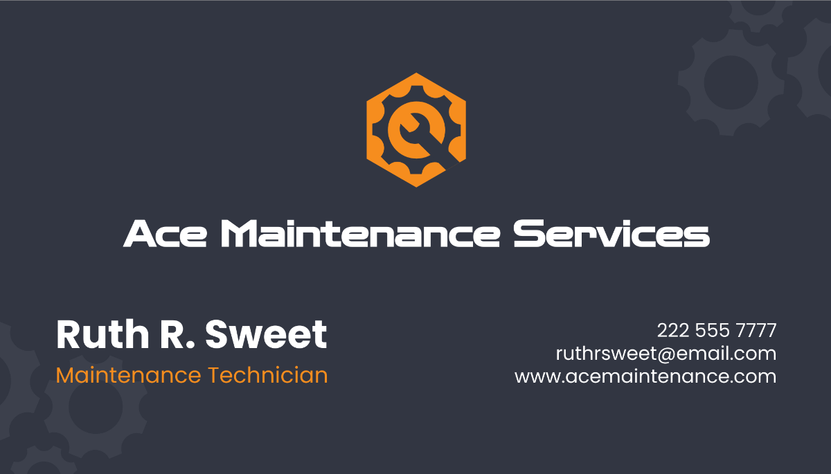 Maintenance Crew Business Card Design Template - Edit Online & Download