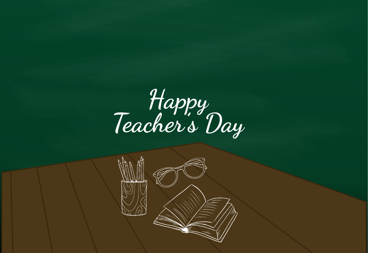 Teachers Day Card Background Template - Edit Online & Download