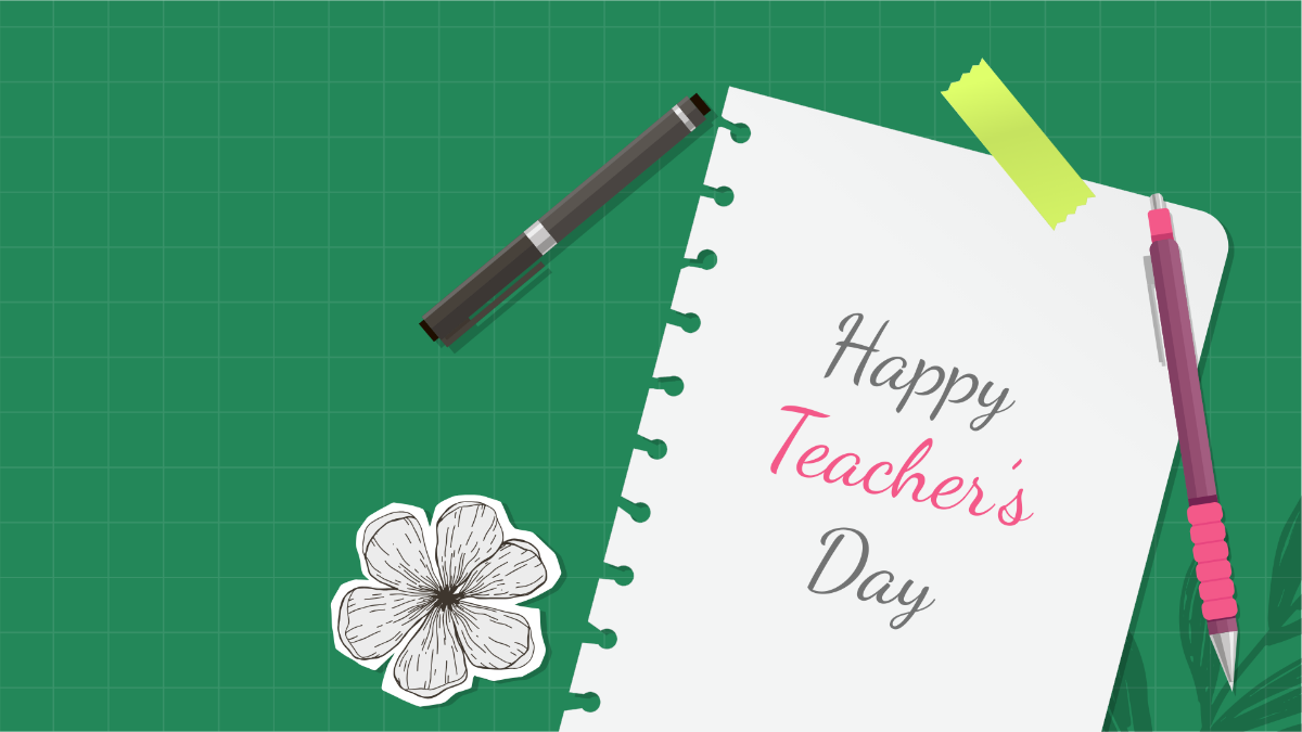 Teachers Day Aesthetic Background Template - Edit Online & Download