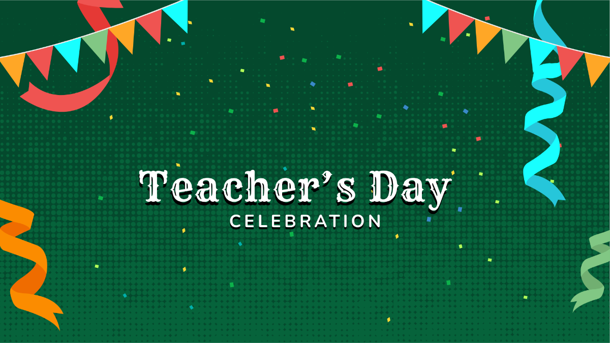 Teachers Day Celebration Background Template - Edit Online & Download