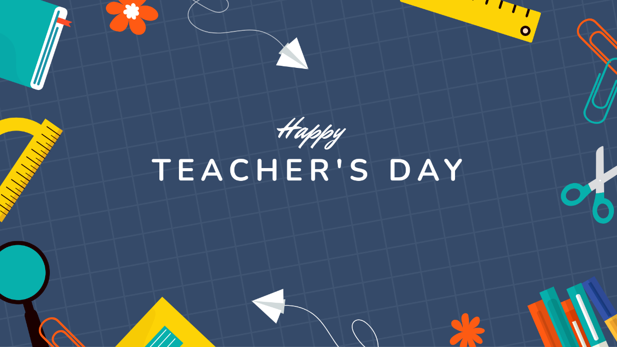 Teachers Day Decoration Background Template - Edit Online & Download