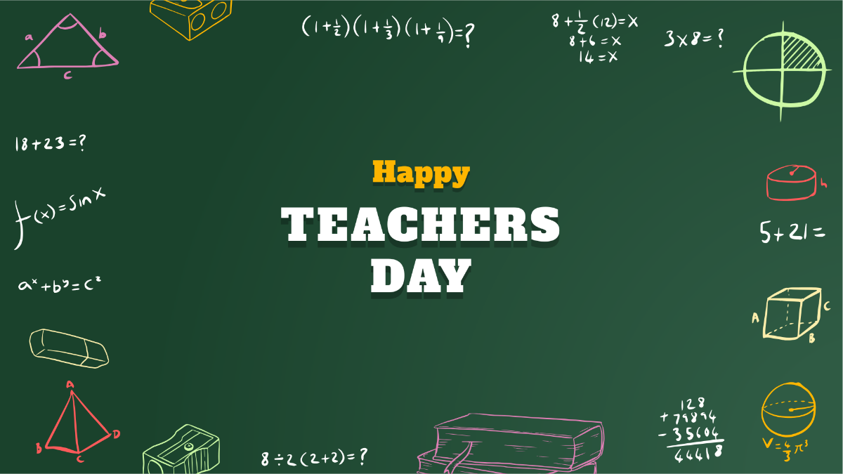 Happy Teachers Day Background Template - Edit Online & Download