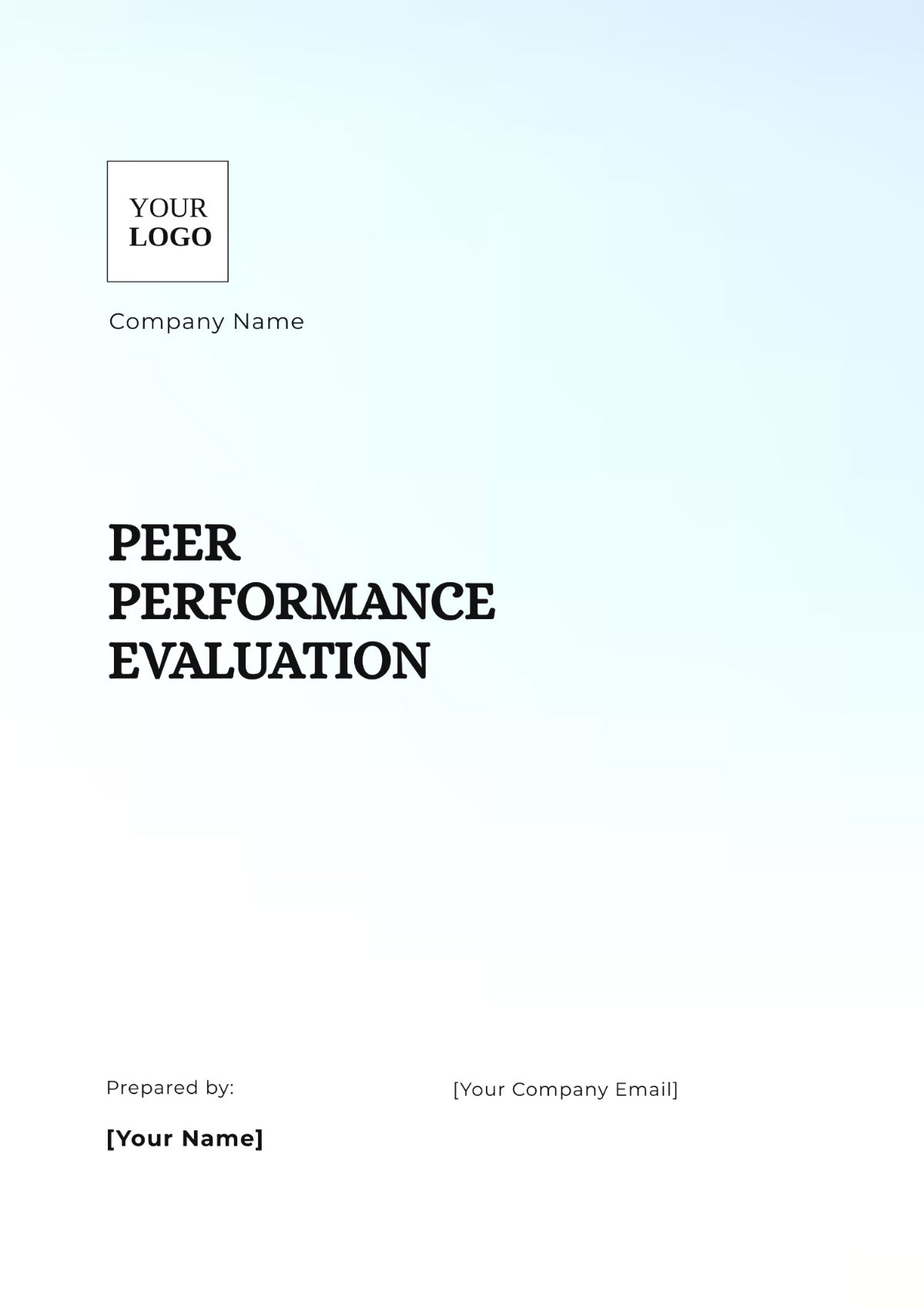 Peer Performance Evaluation Template