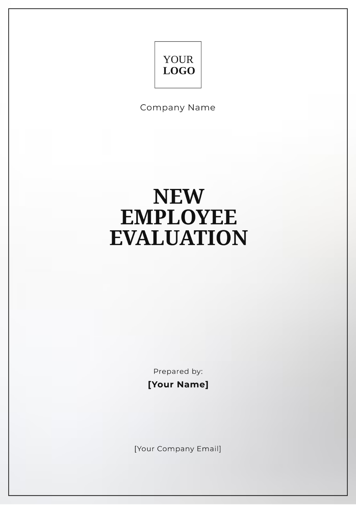 New Employee Evaluation Template