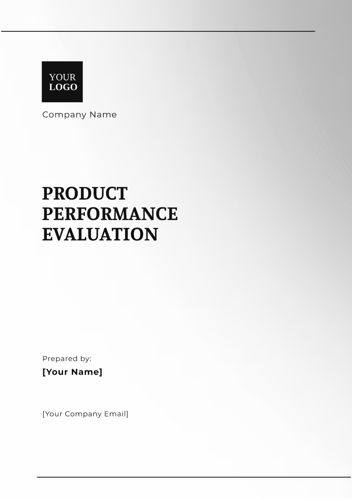 Product Performance Evaluation Template