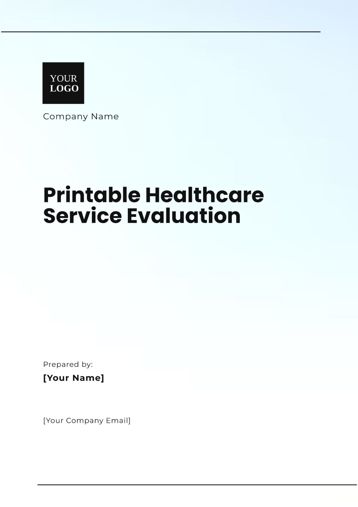 Printable Healthcare Service Evaluation Template