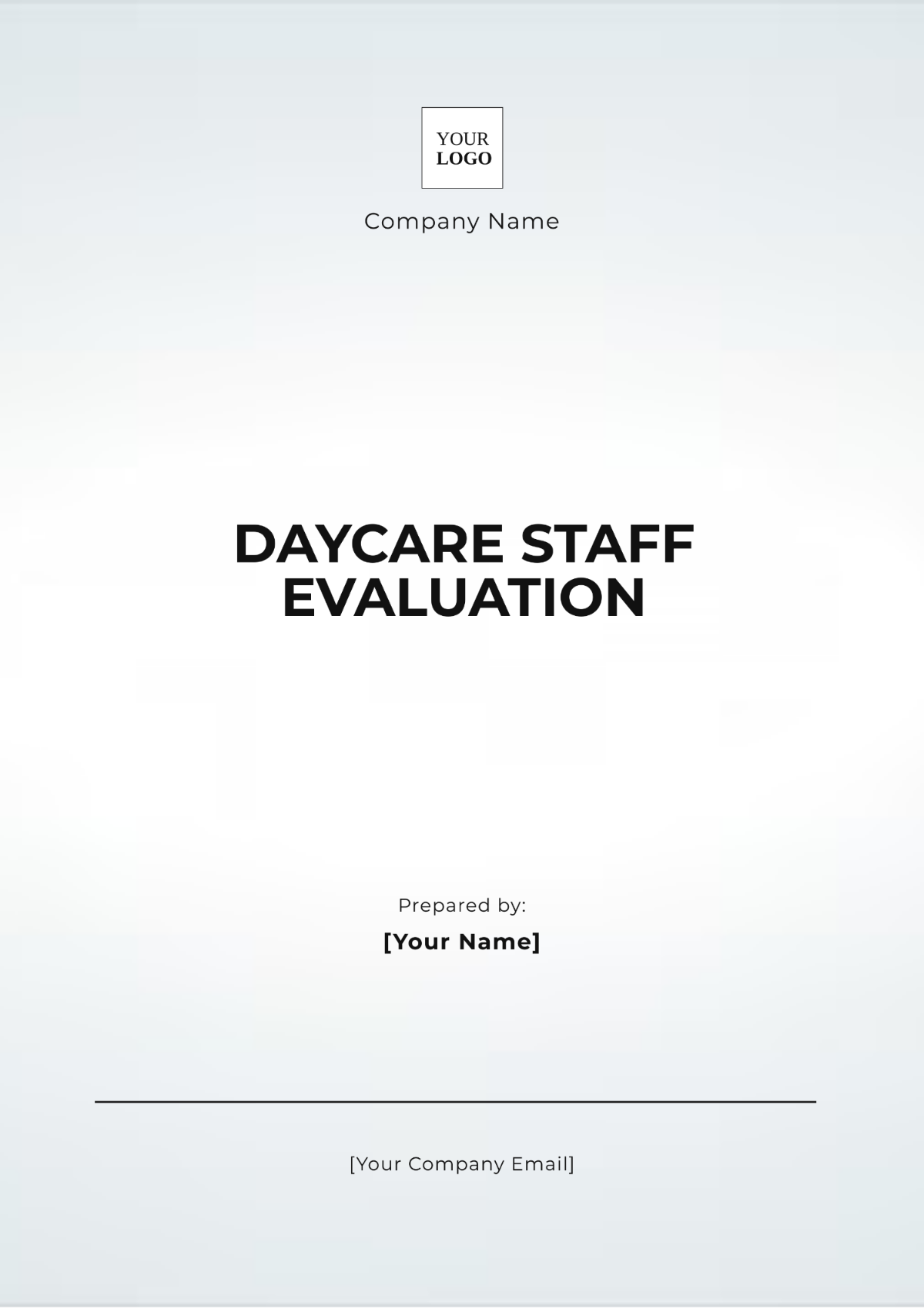 Daycare Staff Evaluation Template