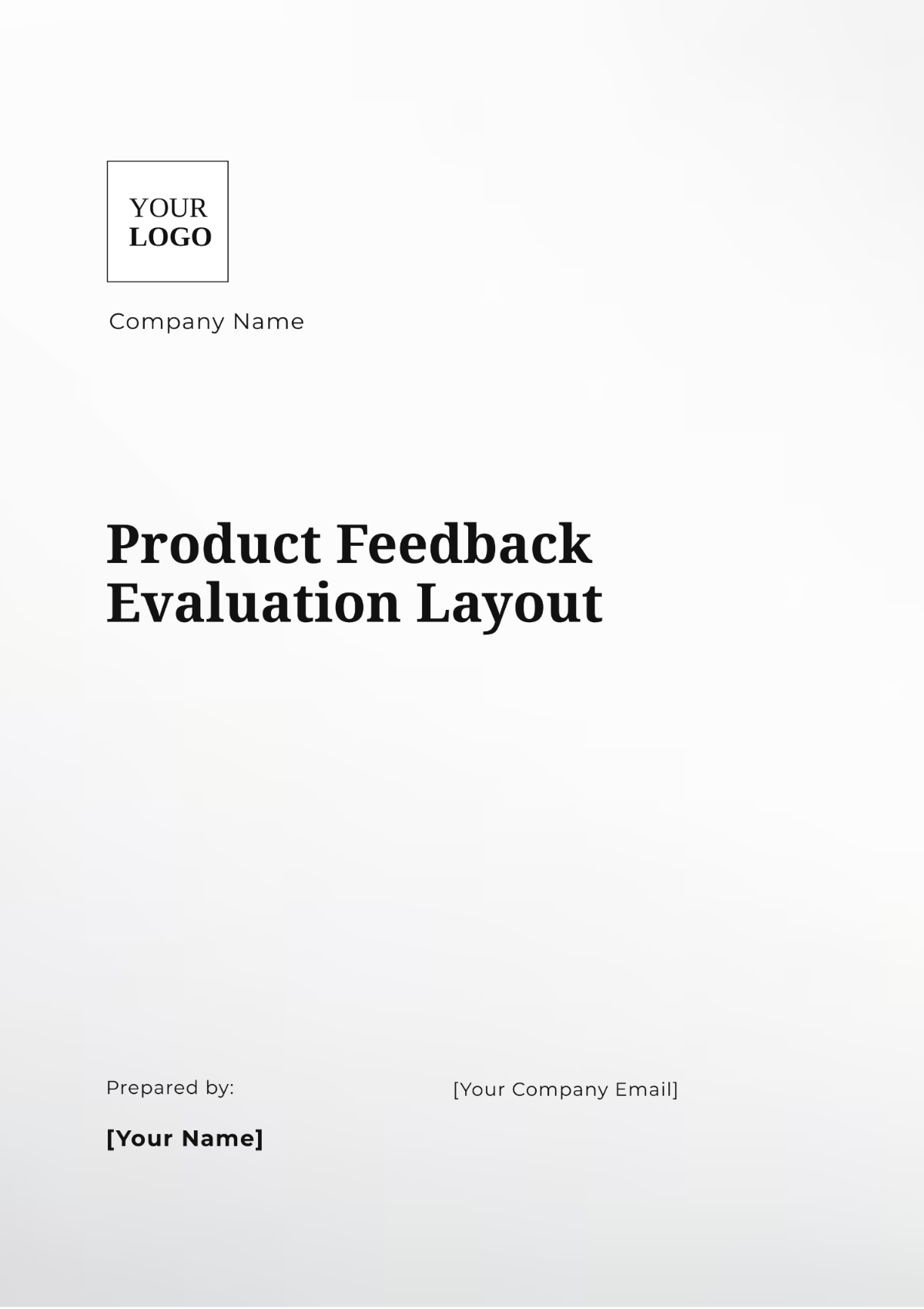 Product Feedback Evaluation Layout Template