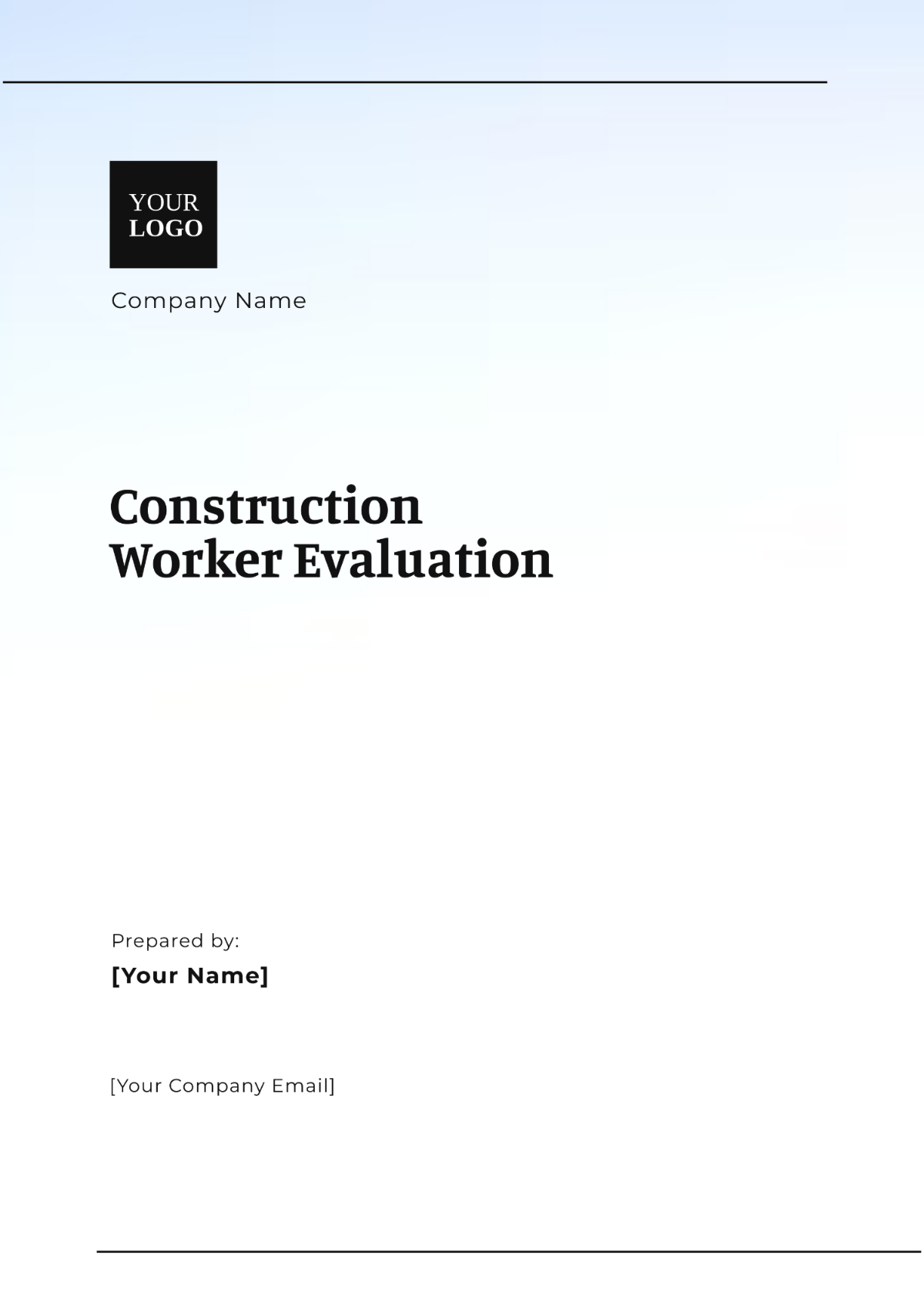 Construction Worker Evaluation Template - Edit Online & Download