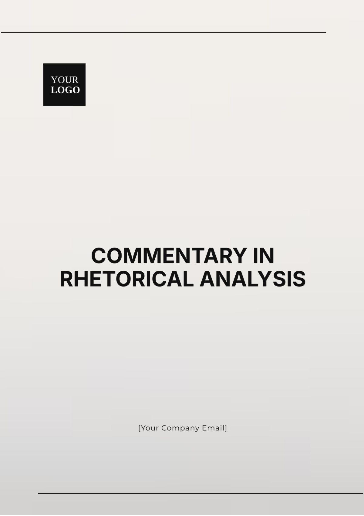 Commentary in Rhetorical Analysis Template