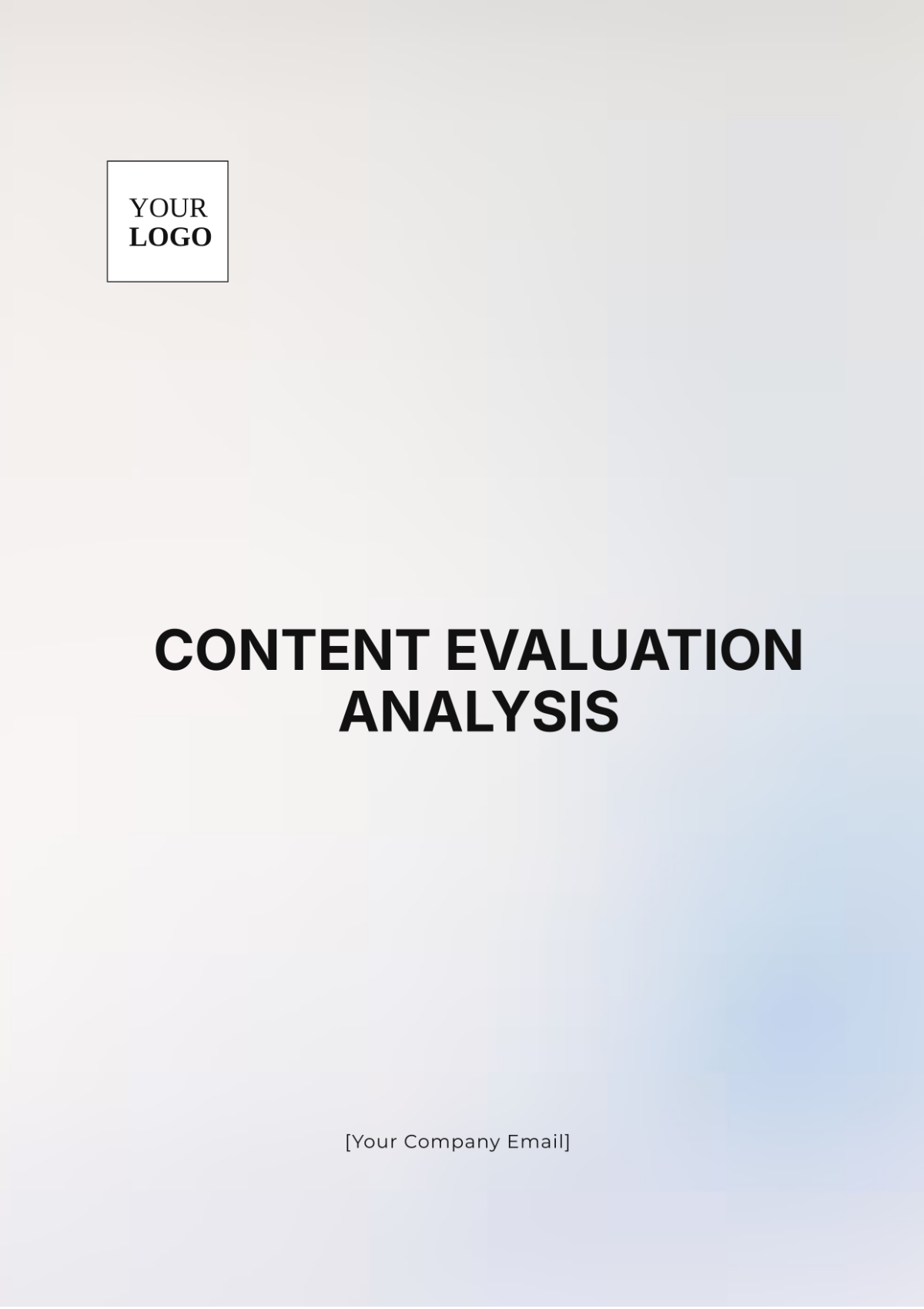 Content Evaluation Analysis Template