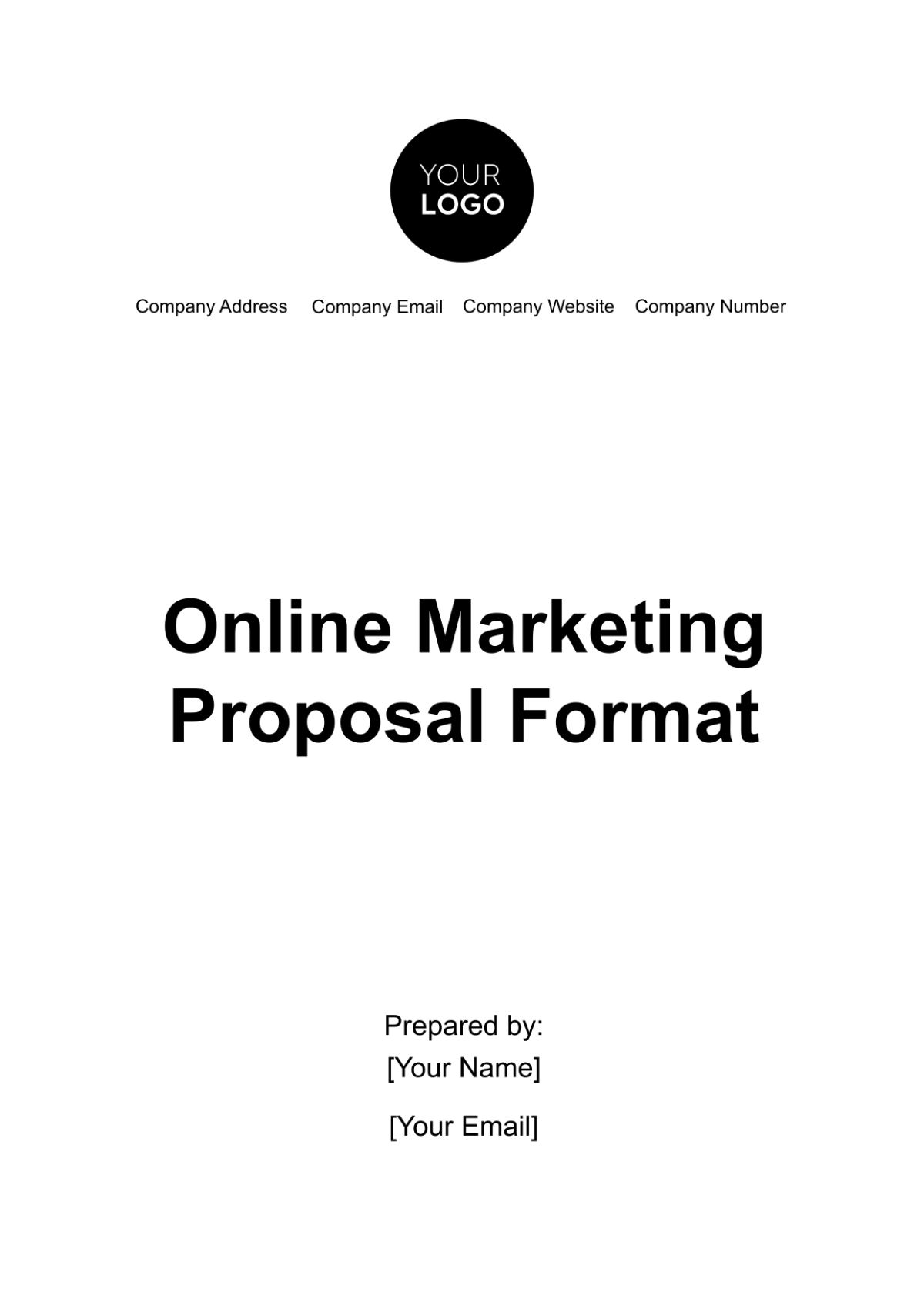 Online Marketing Proposal Format Template - Edit Online & Download