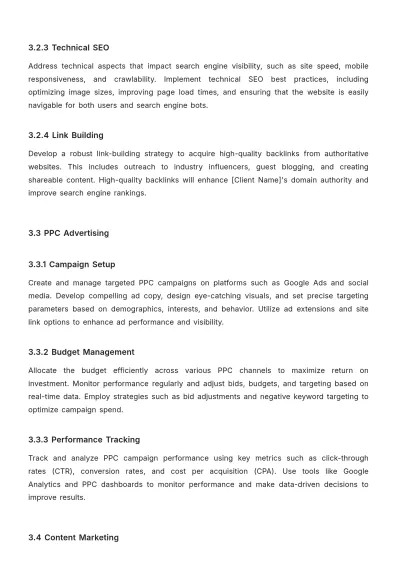 Free Online Marketing Proposal Format Template to Edit Online