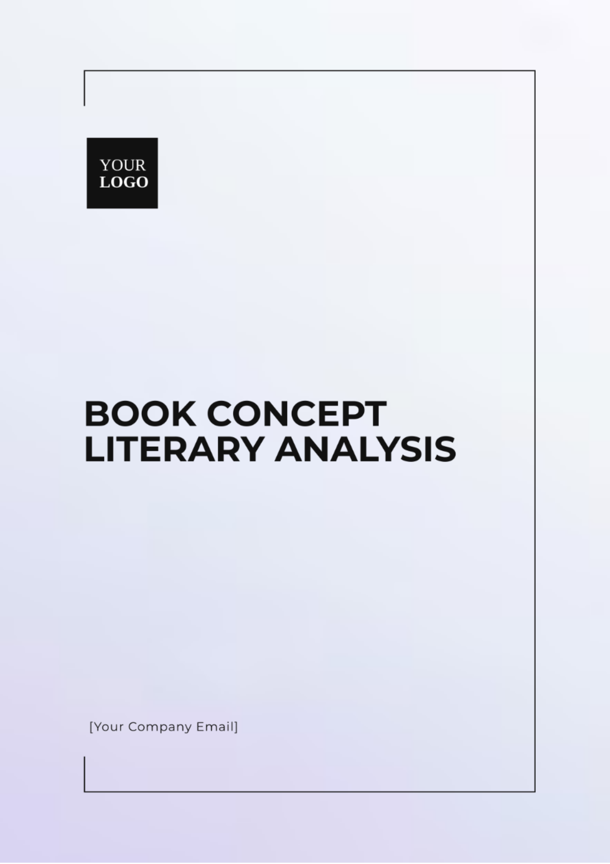 Book Concept Literary Analysis Template