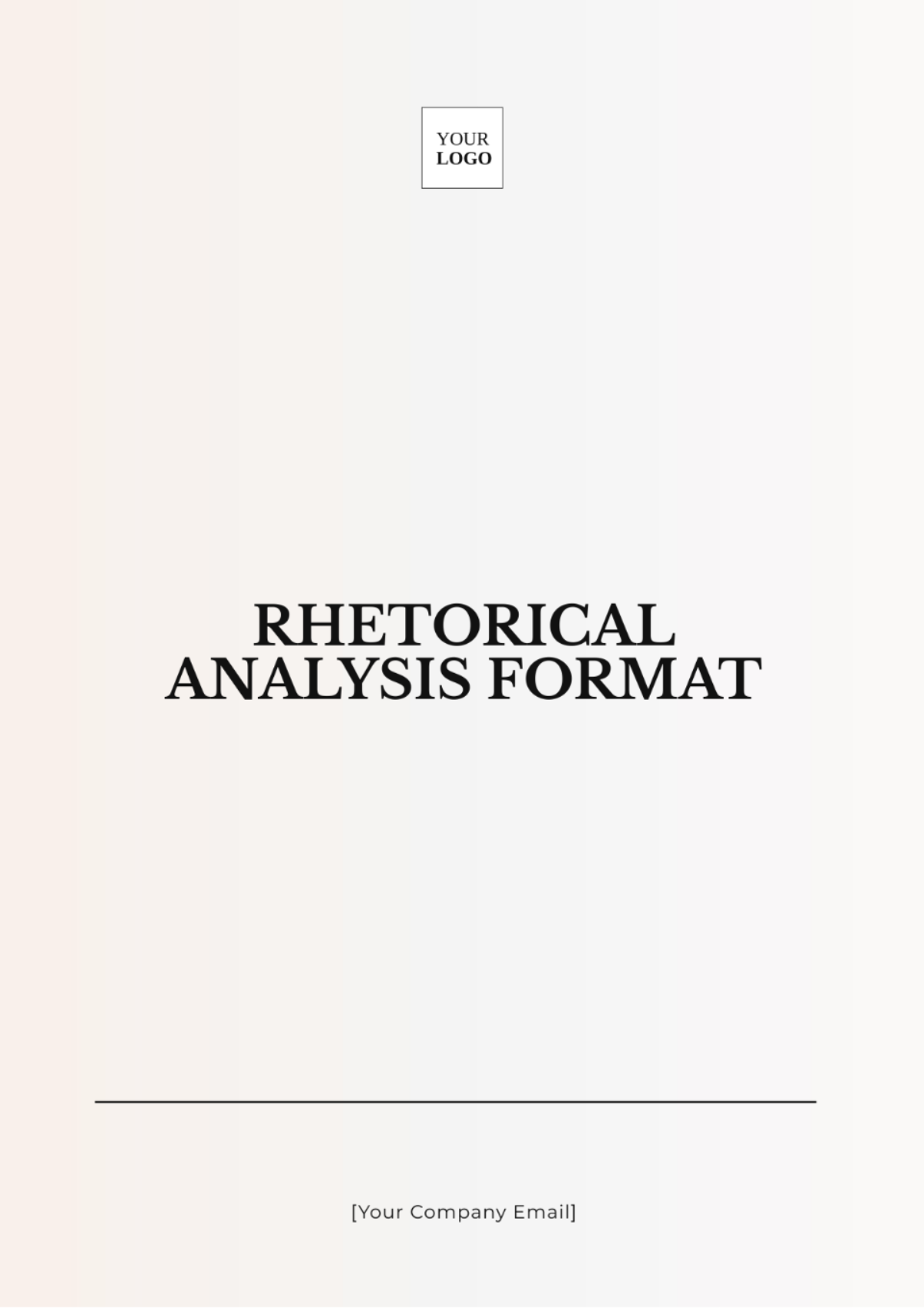 Rhetorical Analysis Format Template - Edit Online & Download