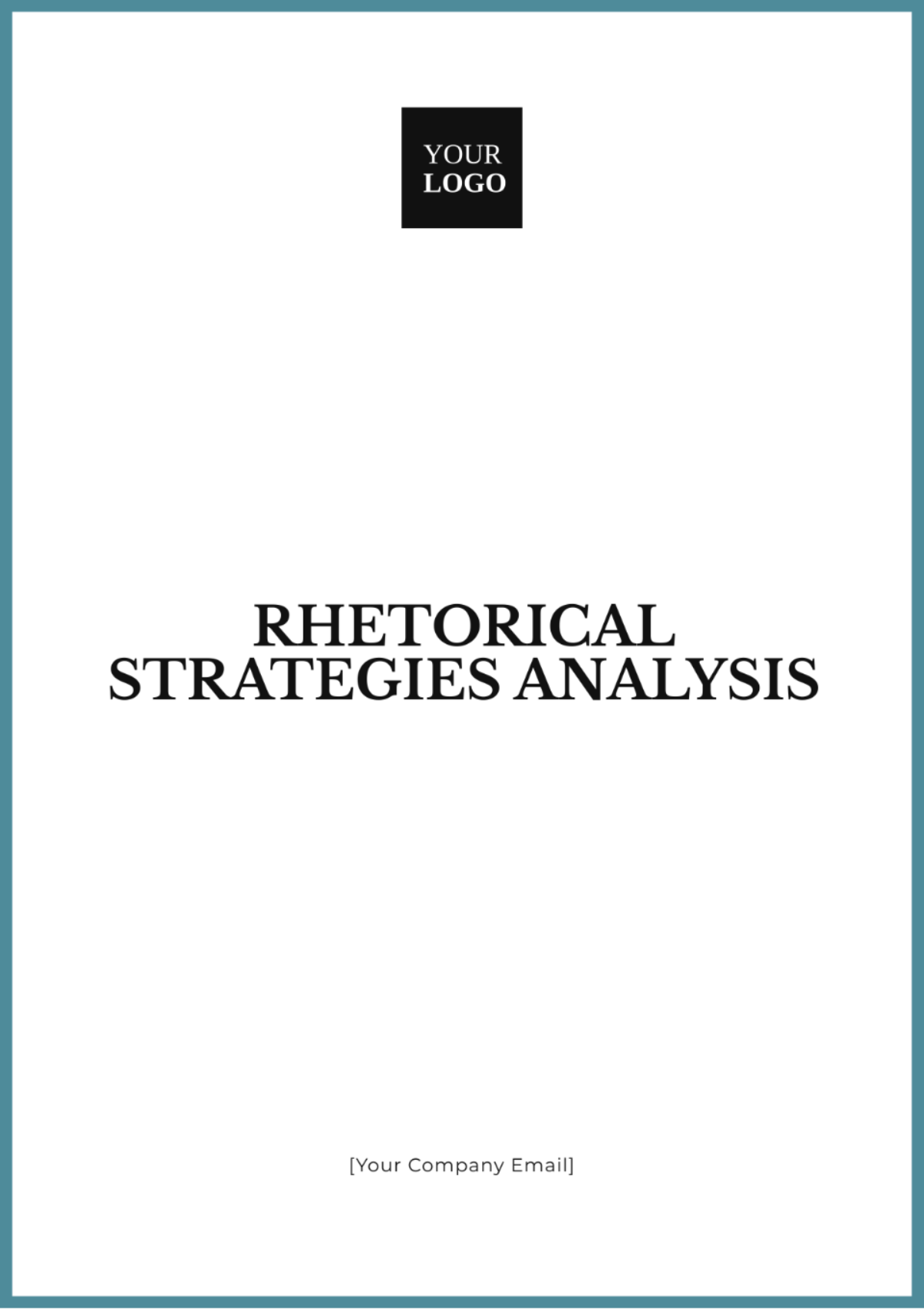 Rhetorical Strategies Analysis Template - Edit Online & Download