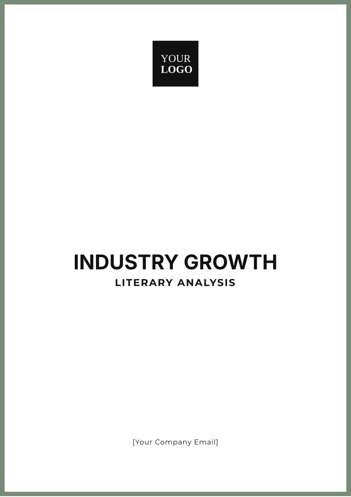 Industry Growth Literary Analysis Template