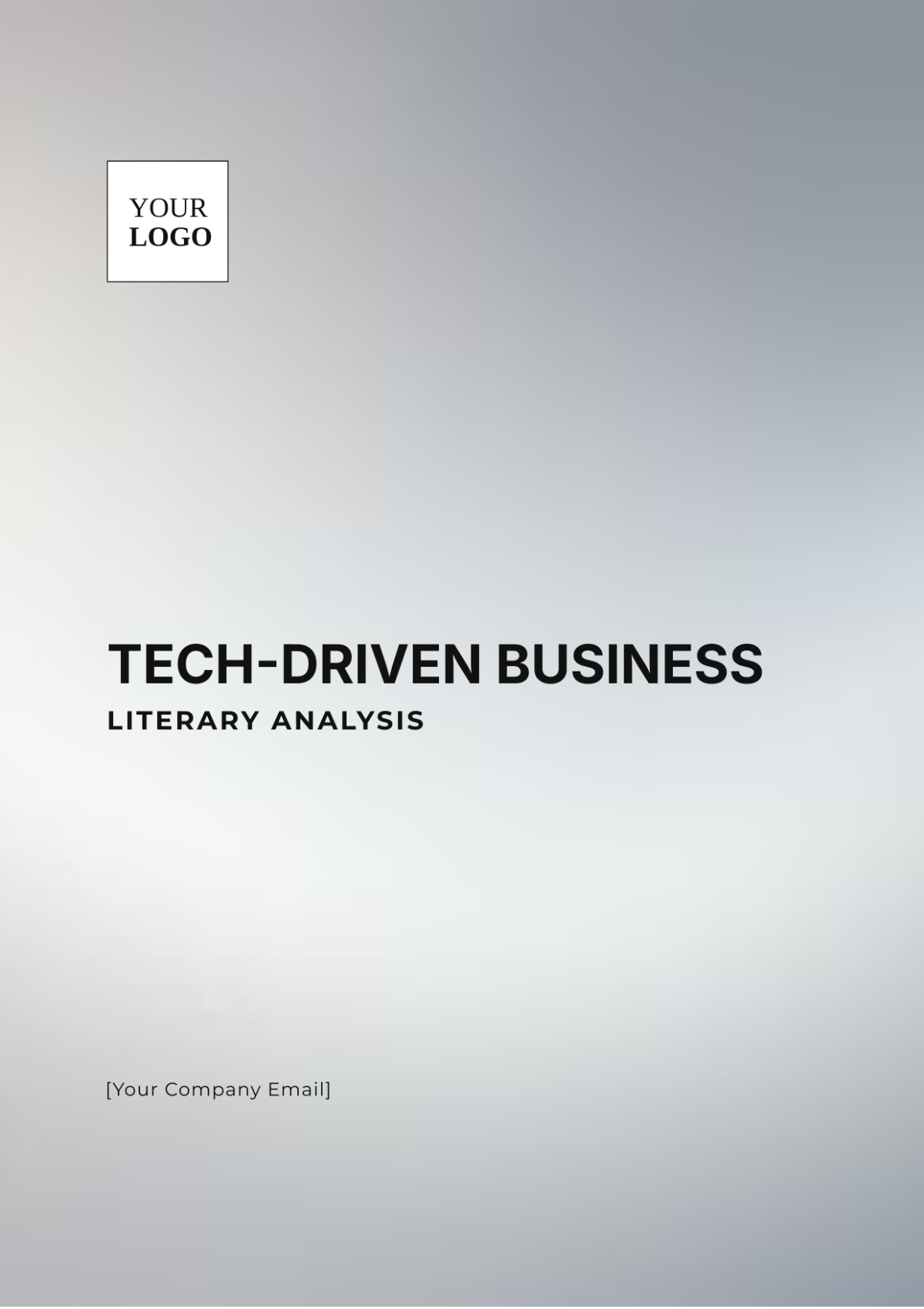 Tech-Driven Business Literary Analysis Template