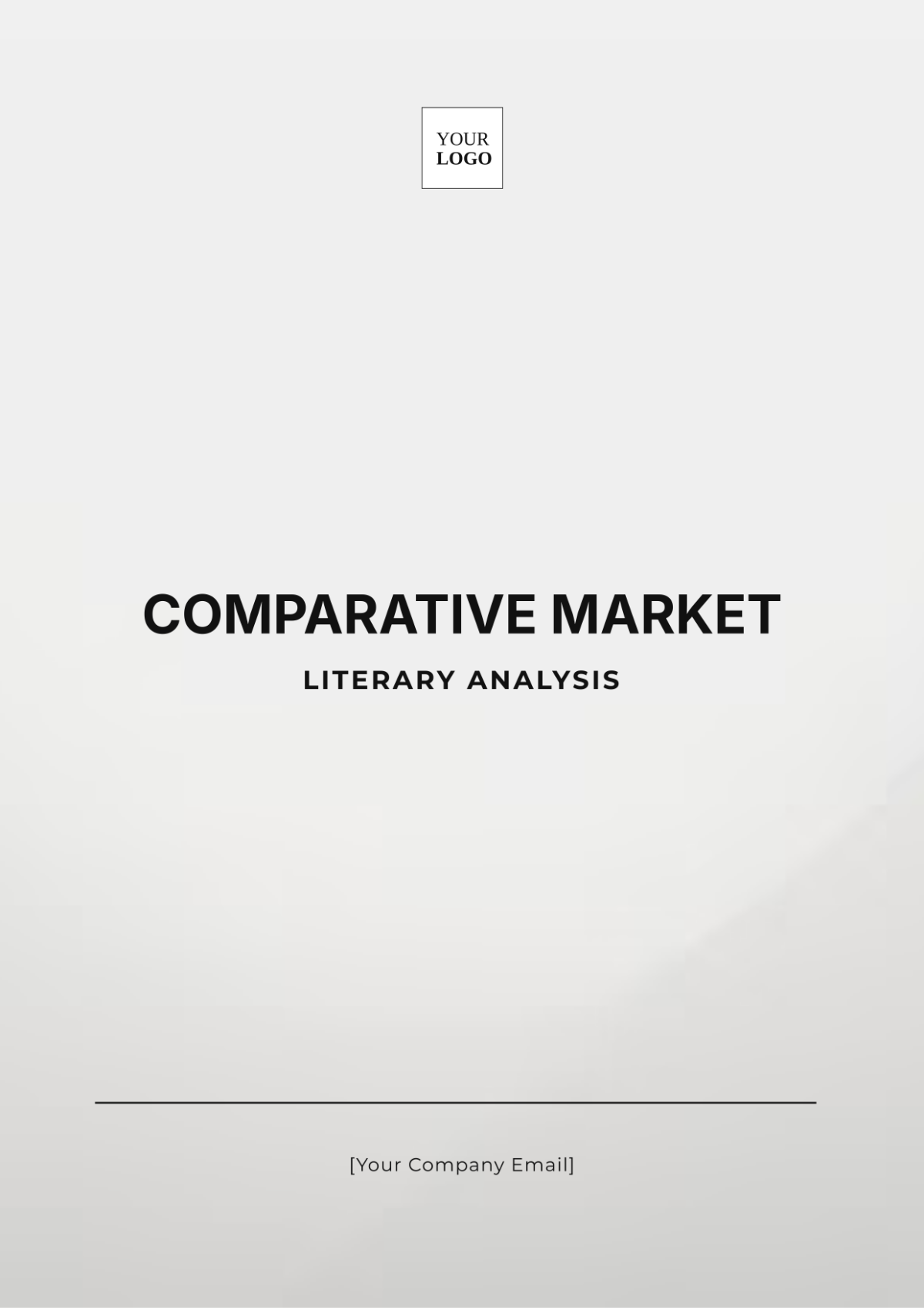 Comparative Market Literary Analysis Template