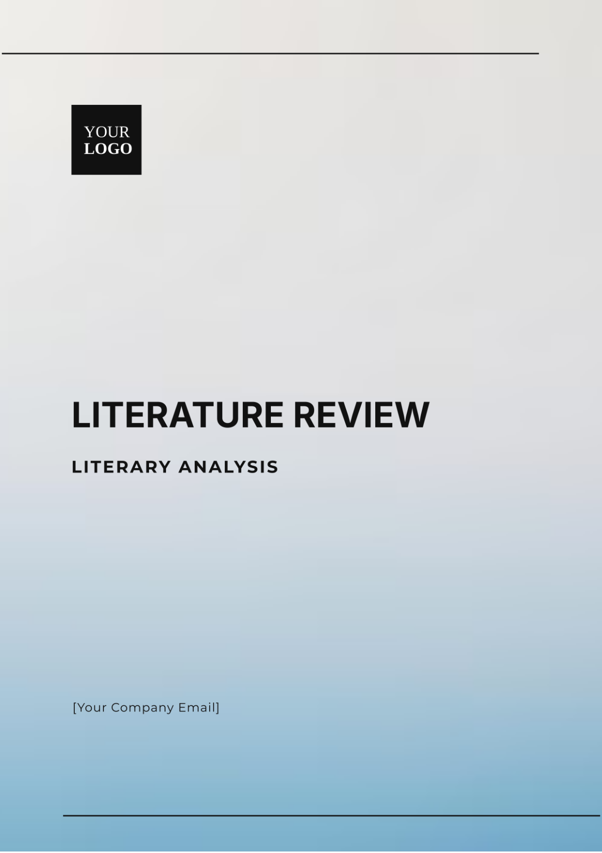 Literature Review Literary Analysis Template - Edit Online & Download