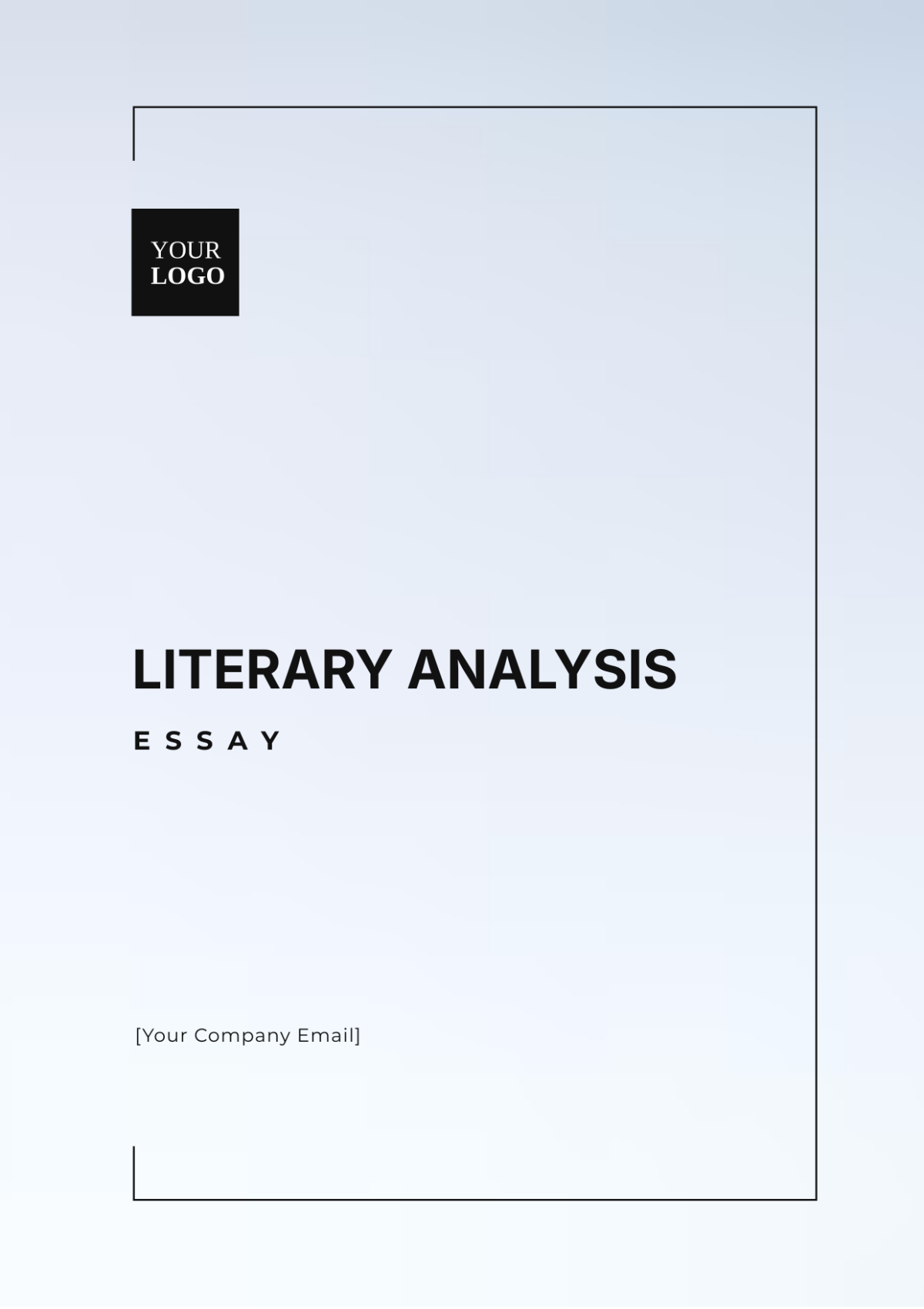 Literary Analysis Essay Template - Edit Online & Download