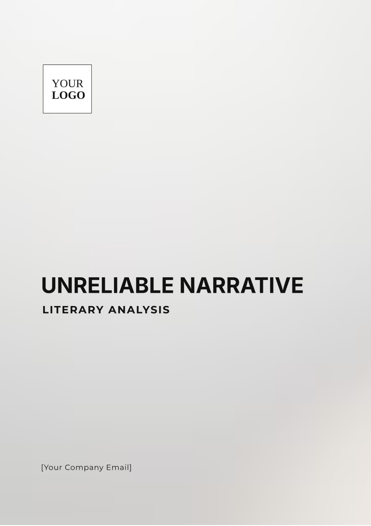 Unreliable Narrative Literary Analysis Template - Edit Online & Download