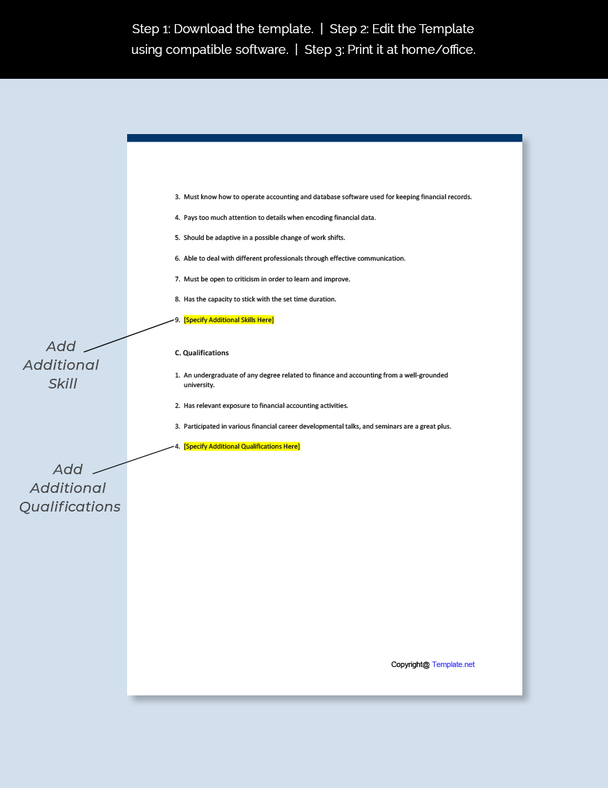 Accountant Trainee Job Description Template Google Docs Word 