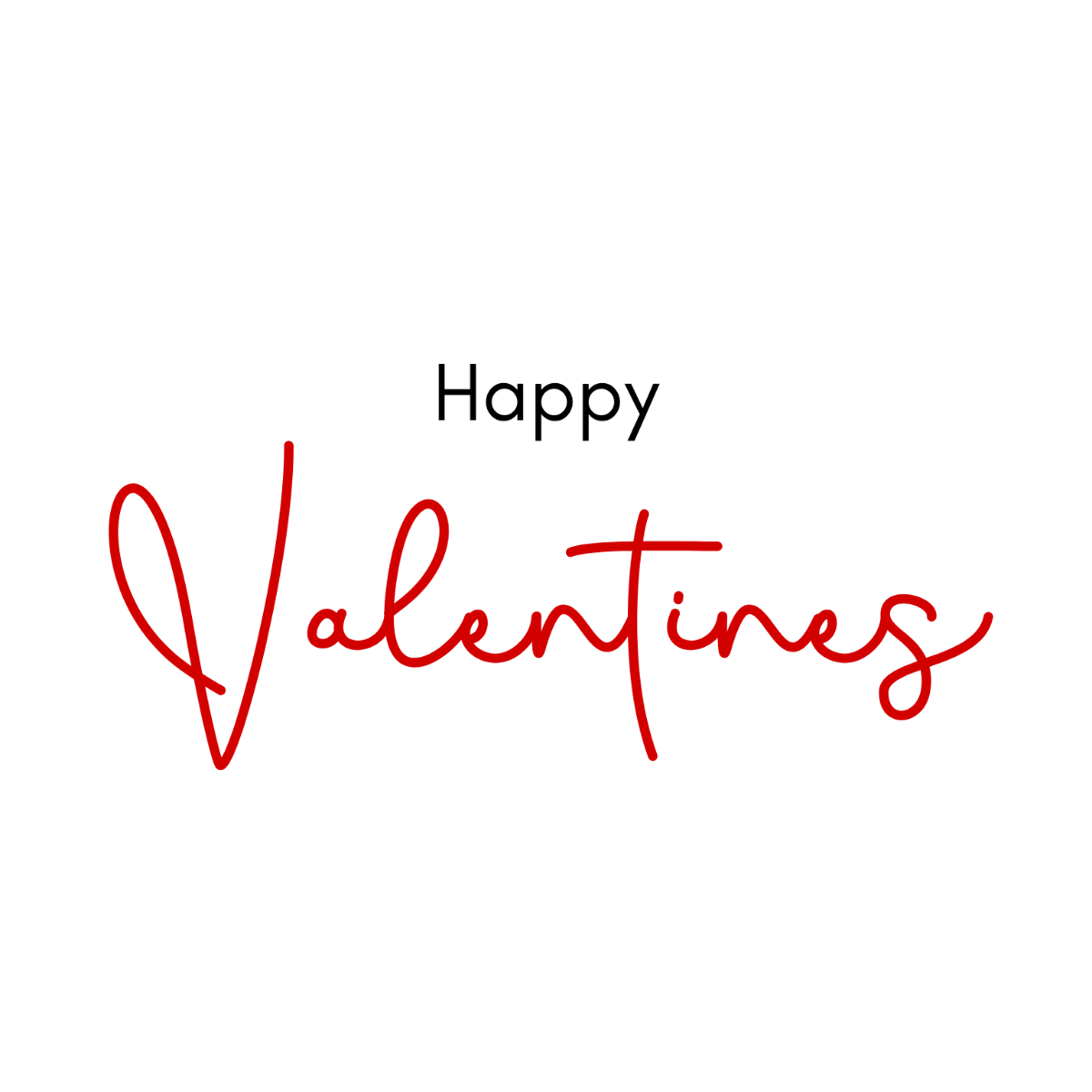 Chic Happy Valentines Text  - Edit-Online | Template.net