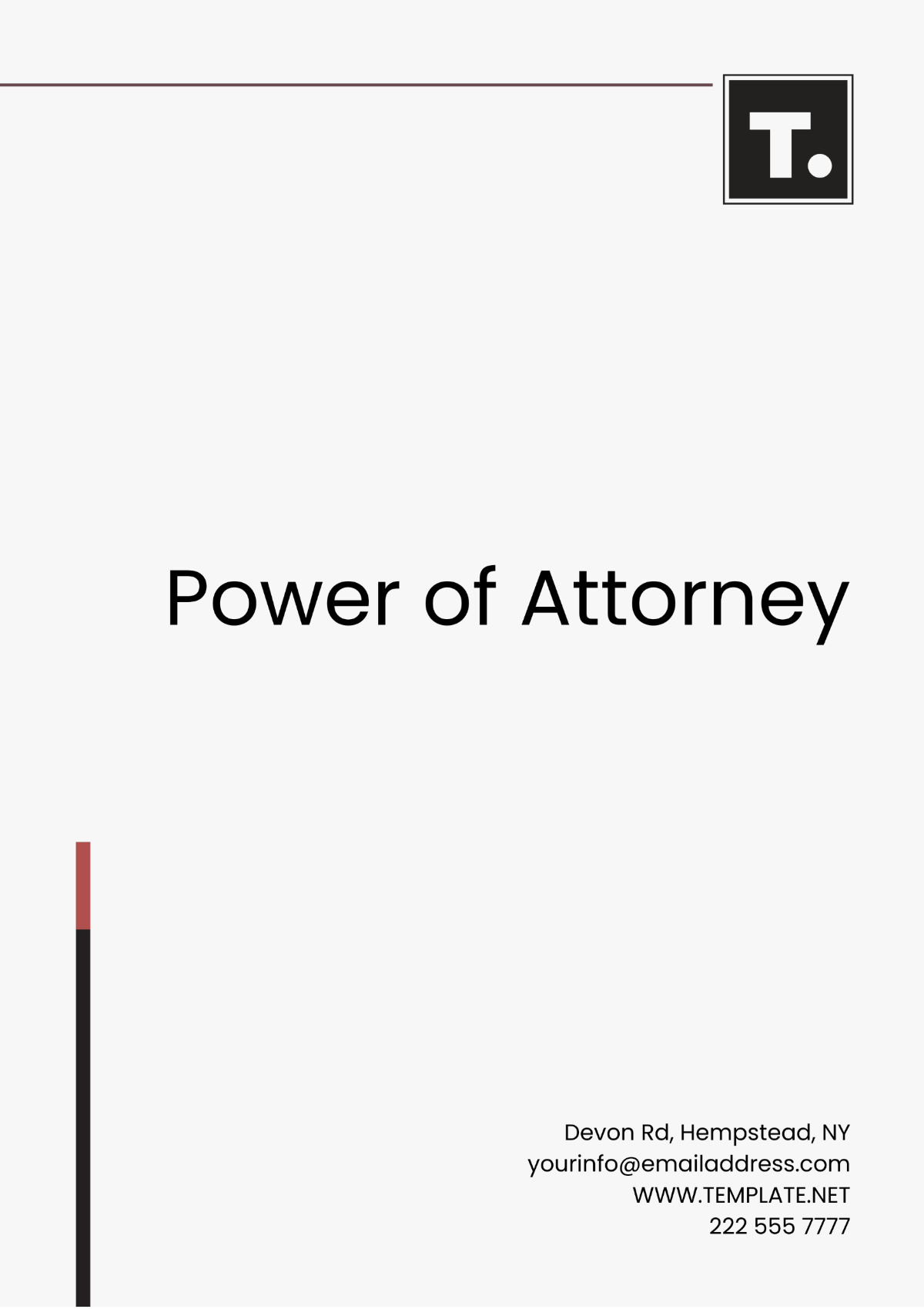 Power of Attorney Template